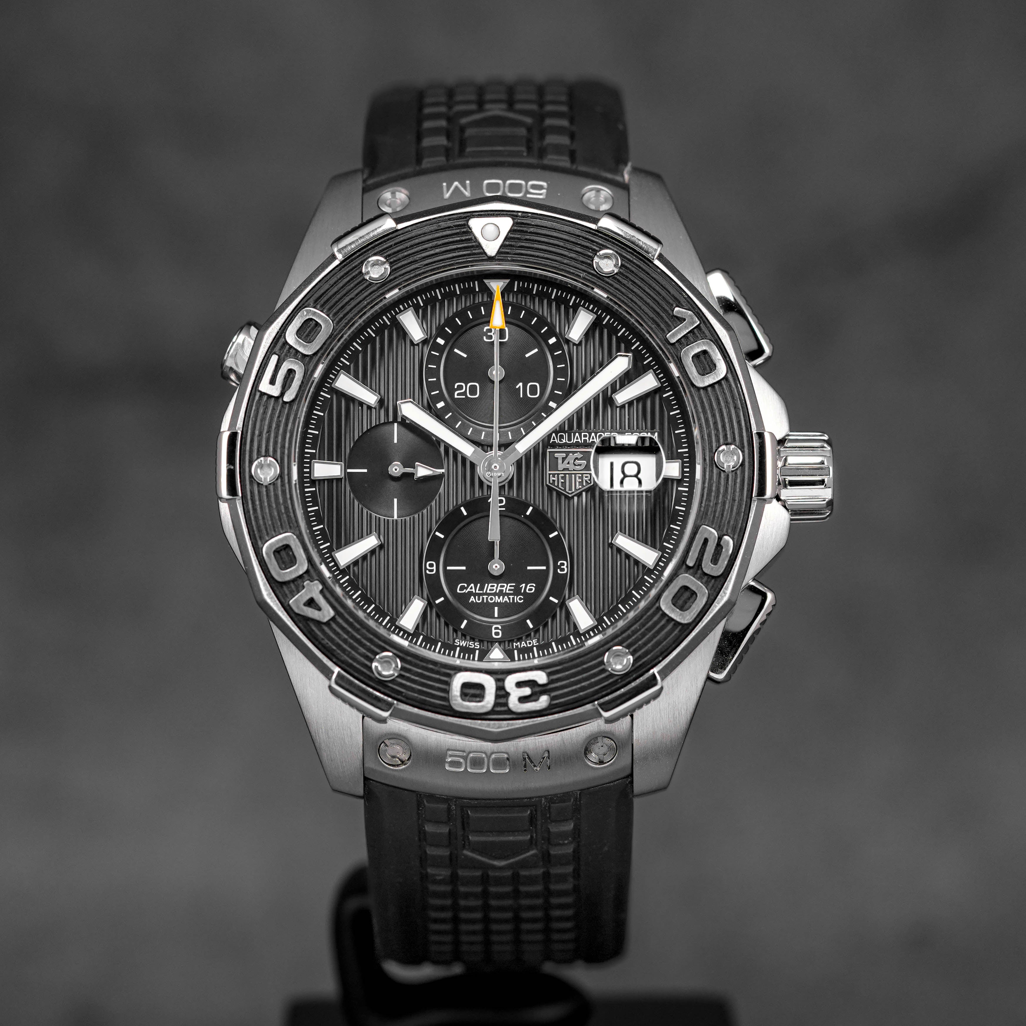 AQUARACER 500M CALIBRE 16 STEEL BLACK DIAL (2013)
