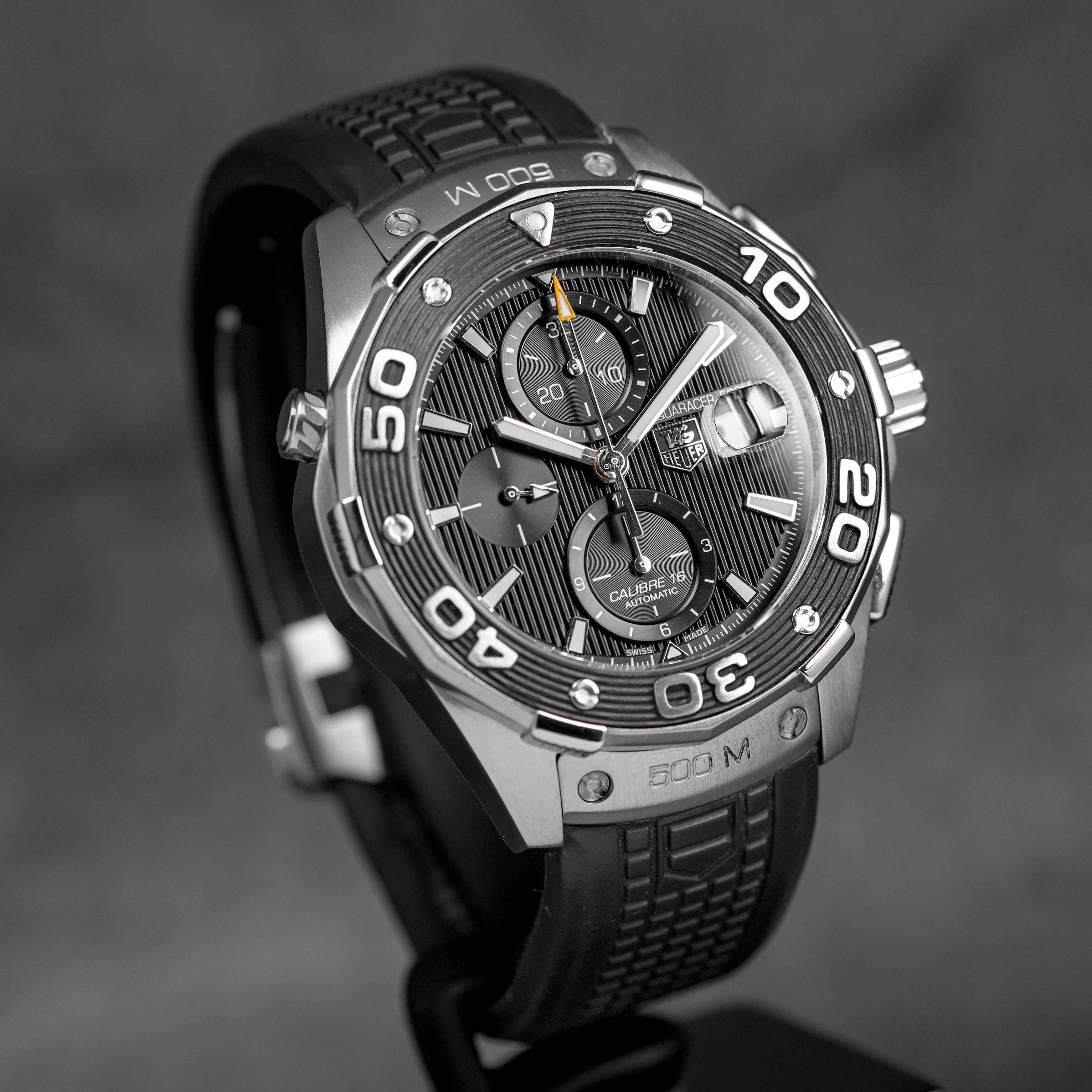 AQUARACER 500M CALIBRE 16 STEEL BLACK DIAL (2013)