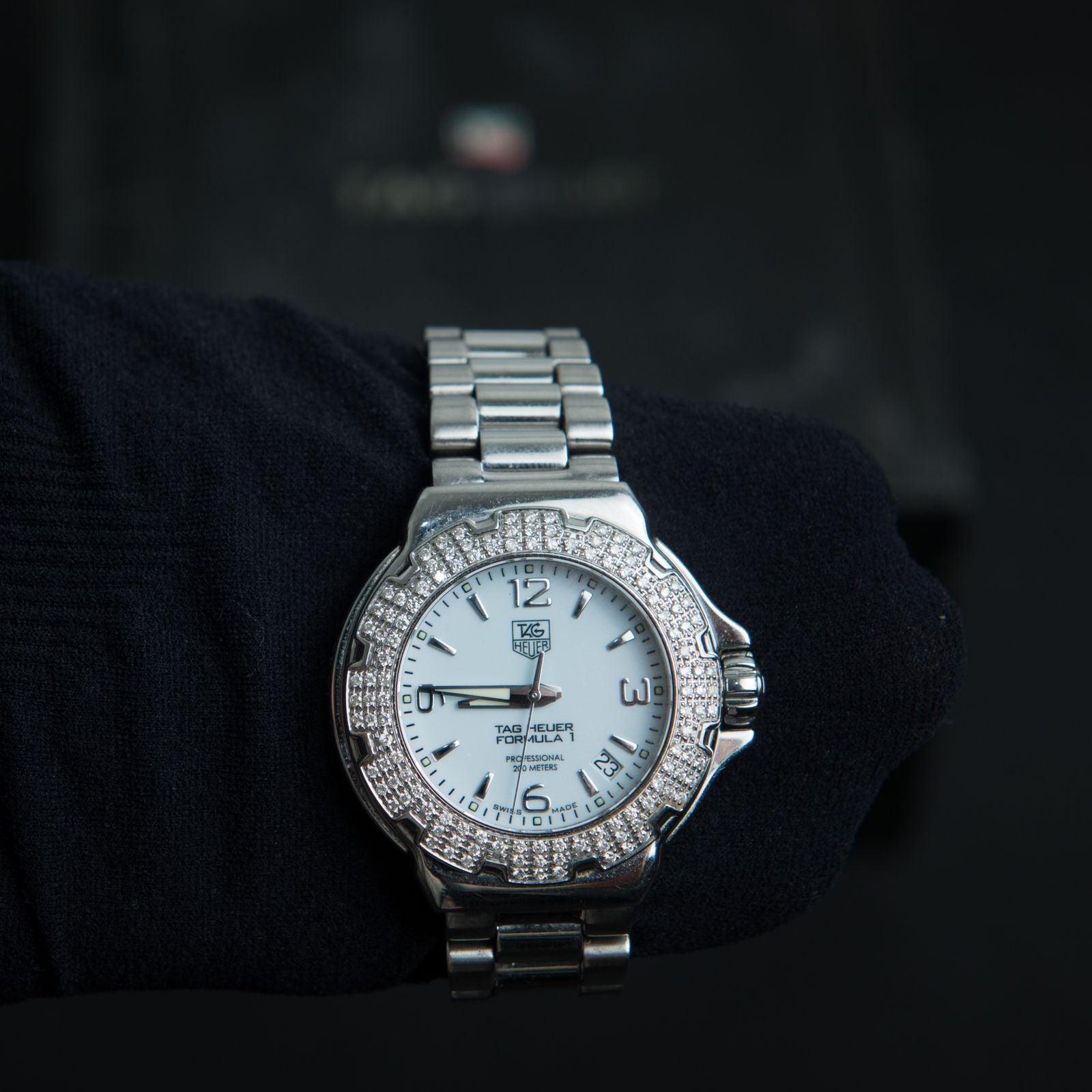 FORMULA 1 LADY 37MM QUARTZ STEEL WHITE DIAL DIAMOND BEZEL (2008)