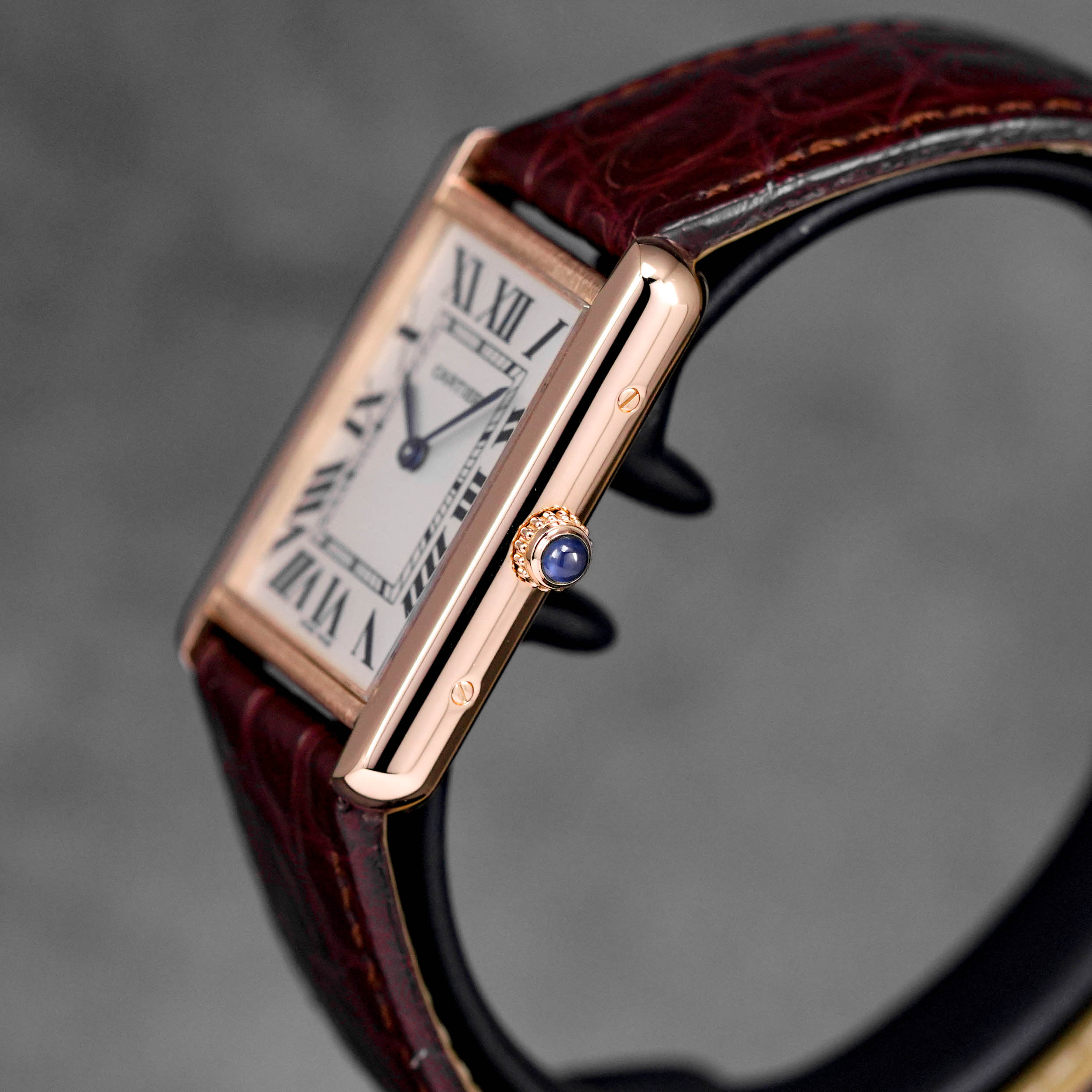 Tank Solo L Rosegold Brown Leather