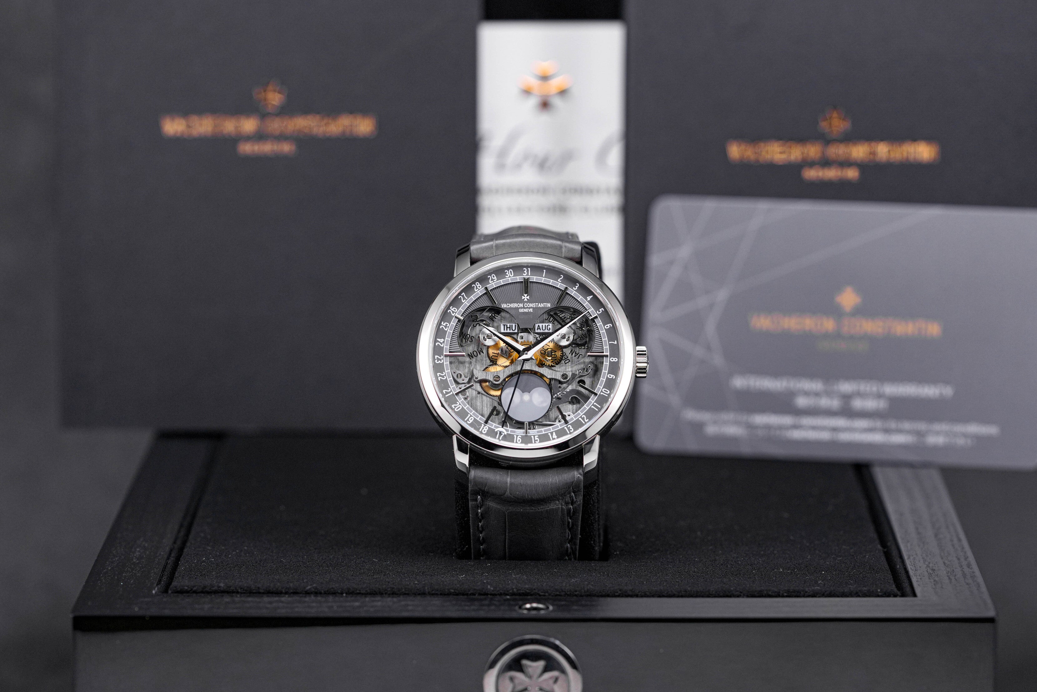 TRADITIONNELLE COMPLETE CALENDAR OPENFACE WHITEGOLD ANTHRACITE DIAL (2023)