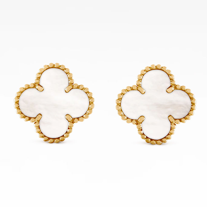VINTAGE ALHAMBRA MOTHER OF PEARL EARRINGS (2021)