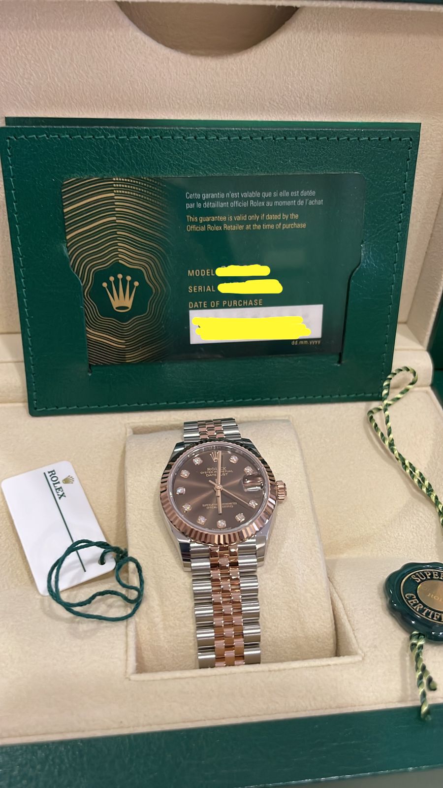 DATEJUST 31MM TWOTONE ROSEGOLD CHOCO DIAMOND DIAL (2023)