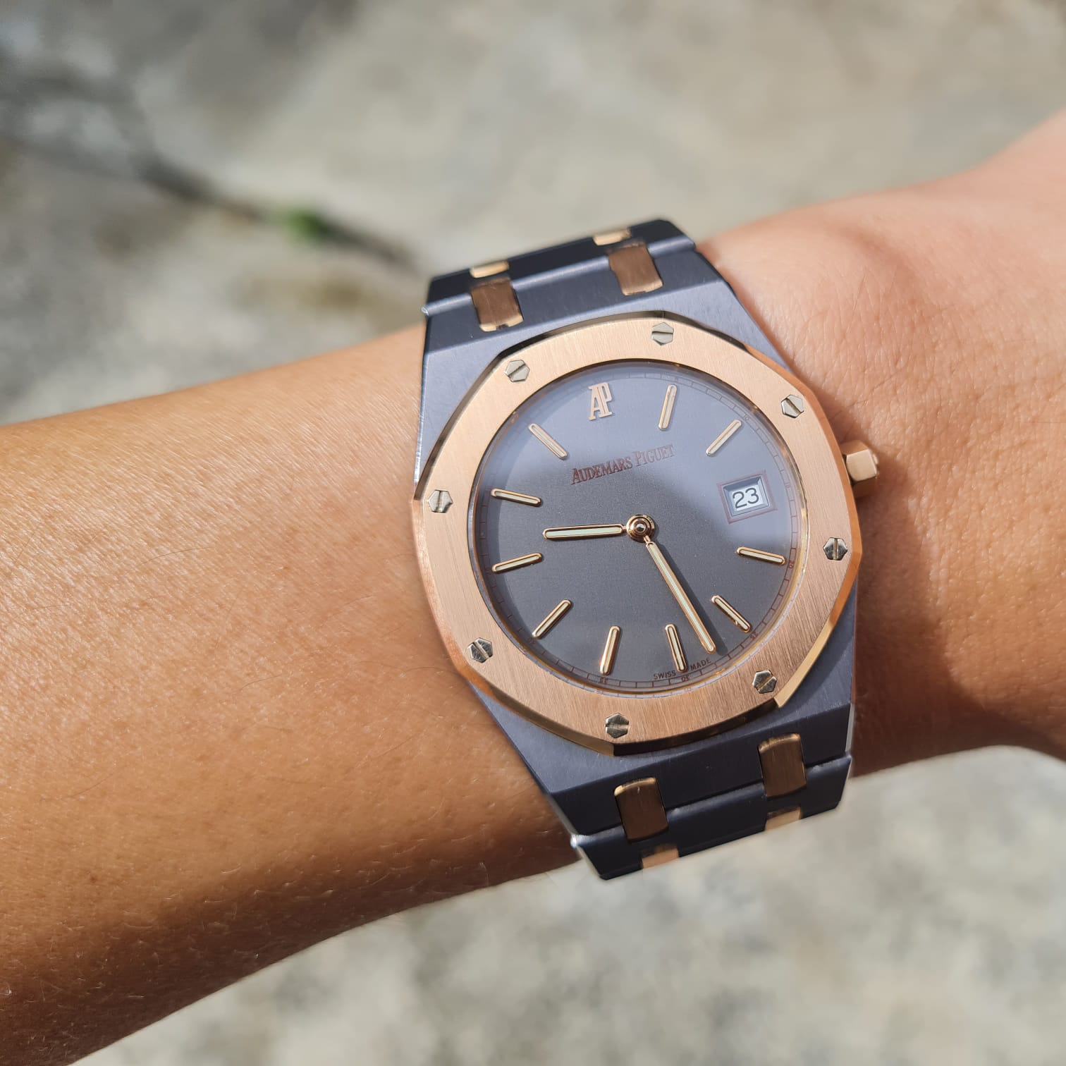 ROYAL OAK 33MM TWOTONE ROSEGOLD 'TANTALUM' ULTRA THIN (WATCH ONLY)