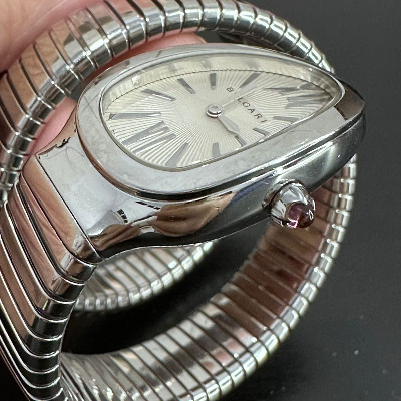 SERPENTI TUBOGAS 35MM DOUBLE SPIRAL STEEL SILVER DIAL (2018)