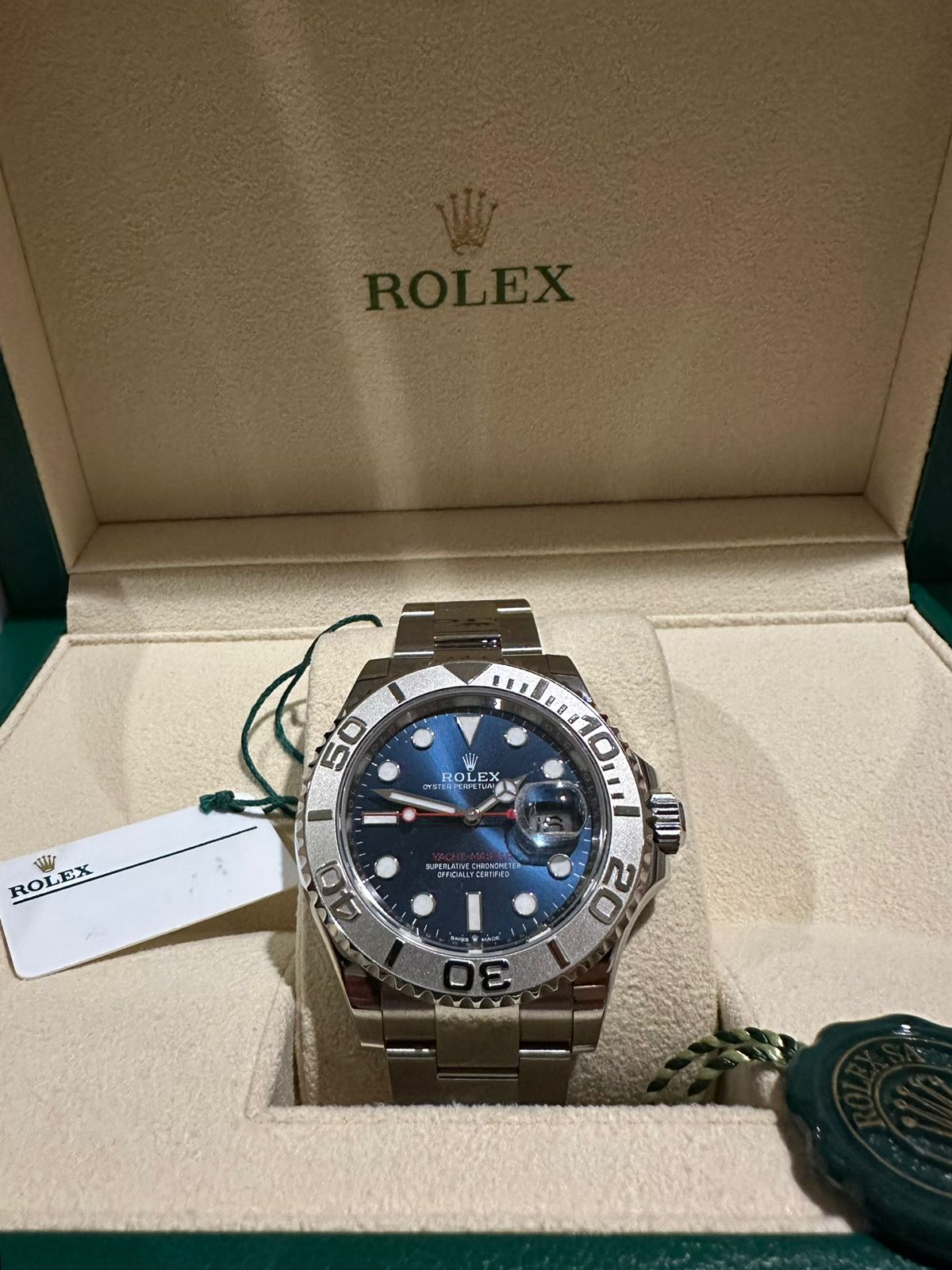 YACHT-MASTER 40MM PLATINUM BEZEL BLUE DIAL (2022)