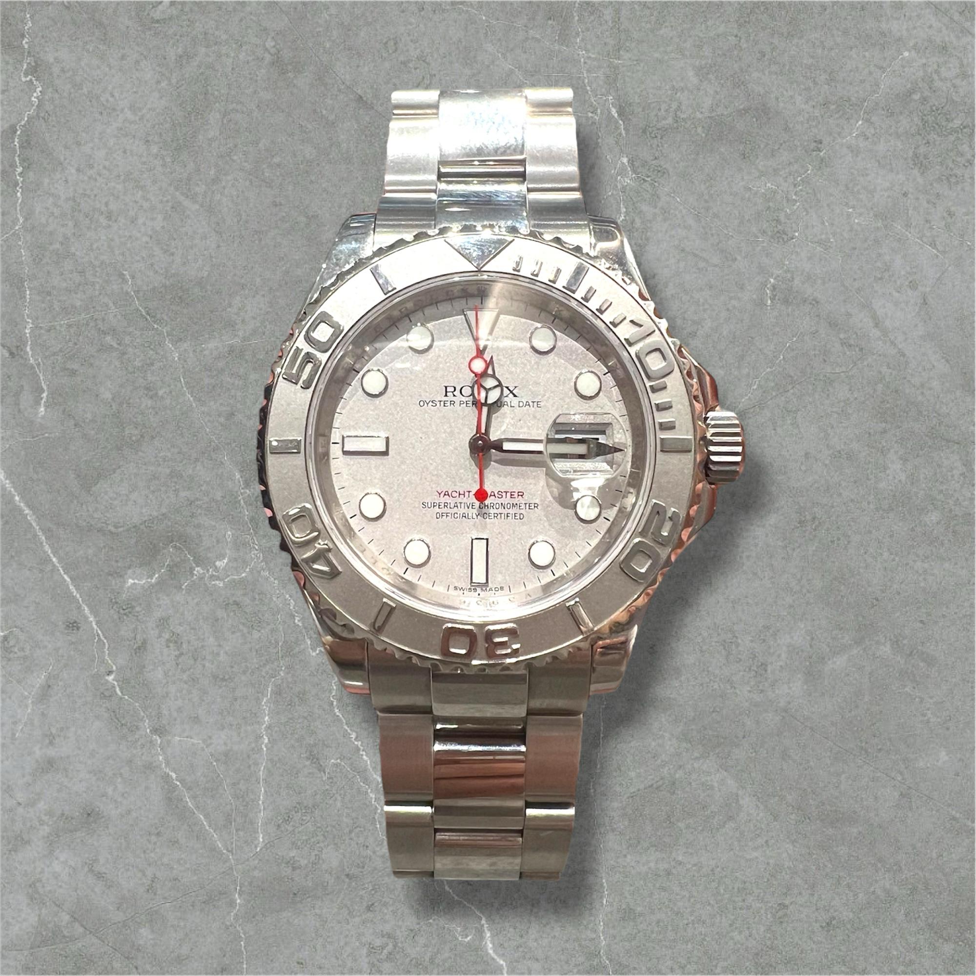 YACHT-MASTER 40MM PLATINUM BEZEL SILVER DIAL (2010)