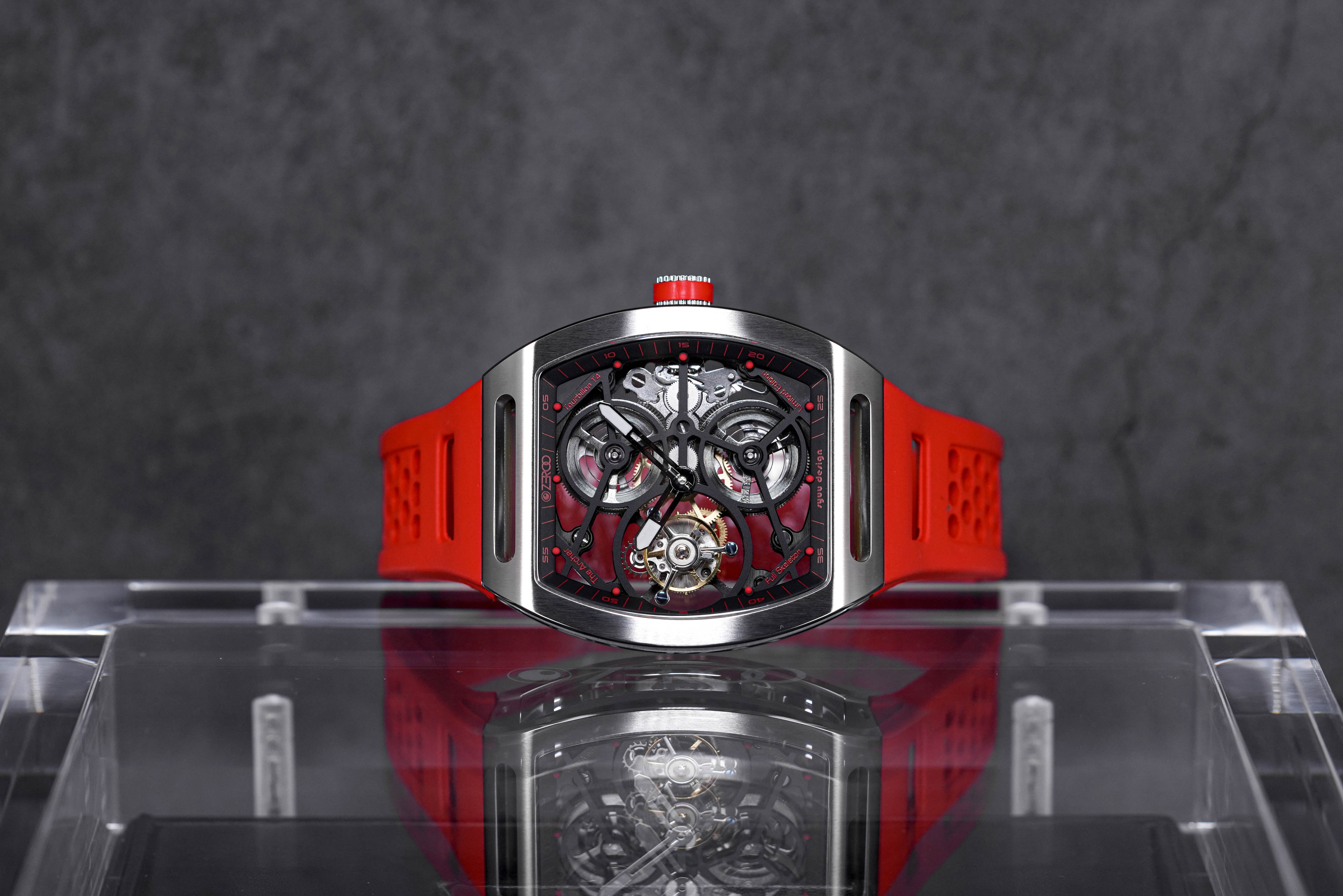 T4 THE ARCHER FULL SKELETON TOURBILLON RED RUBBER (2023)