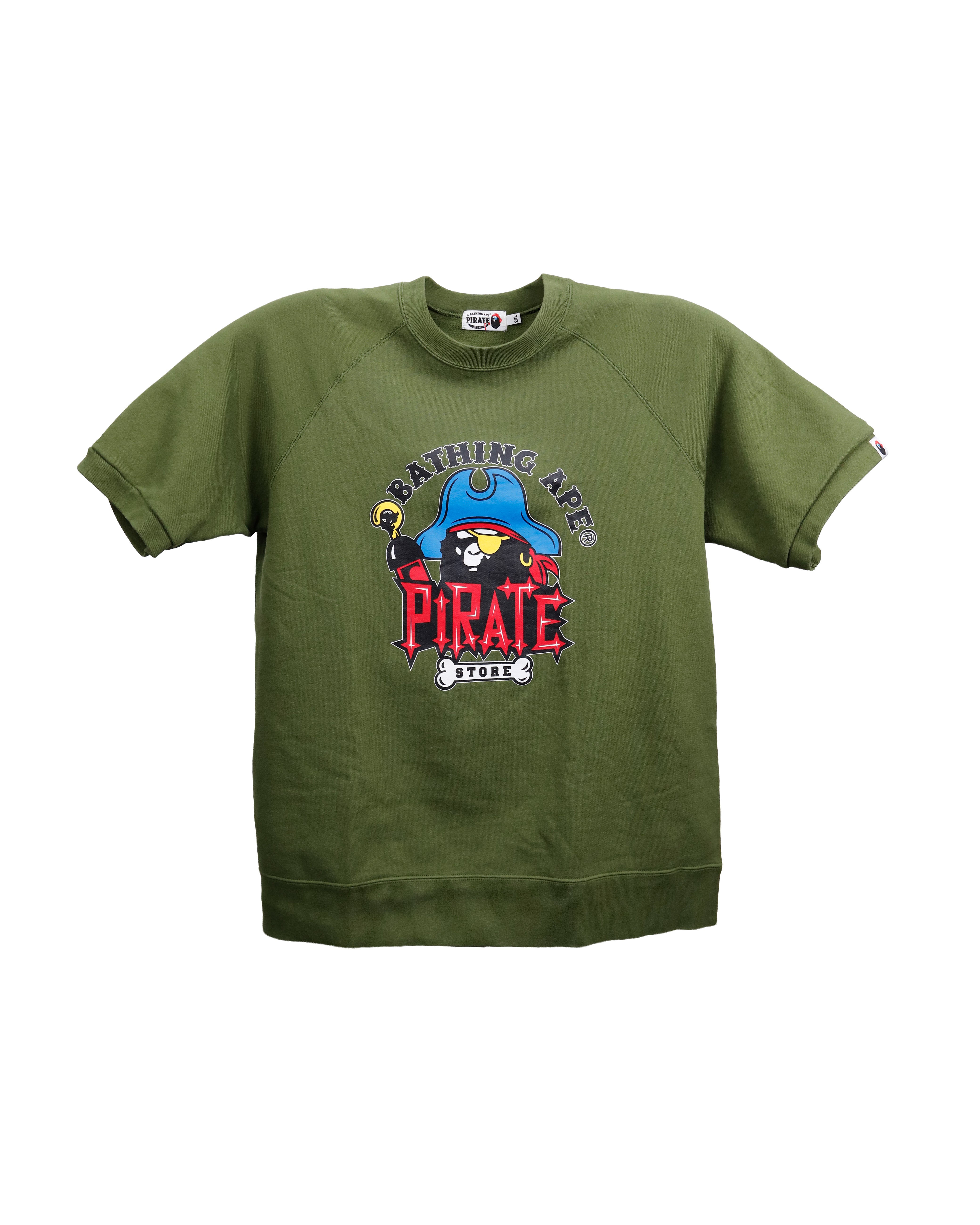 CAPTAIN APE PIRATE SWEATSHIRT OLIVE GREEN SIZE 2XL