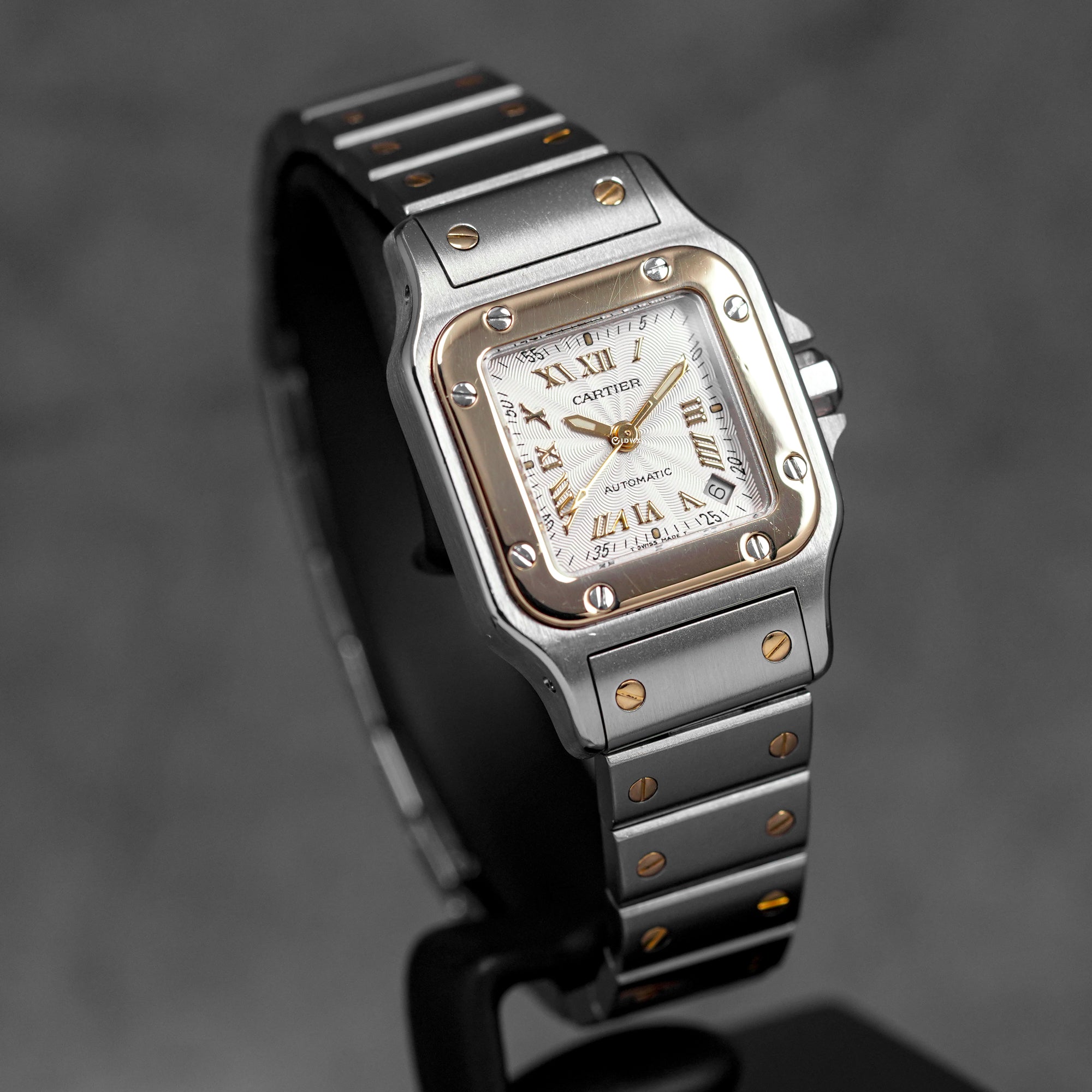 harga cartier santos galbee twotone silver roman