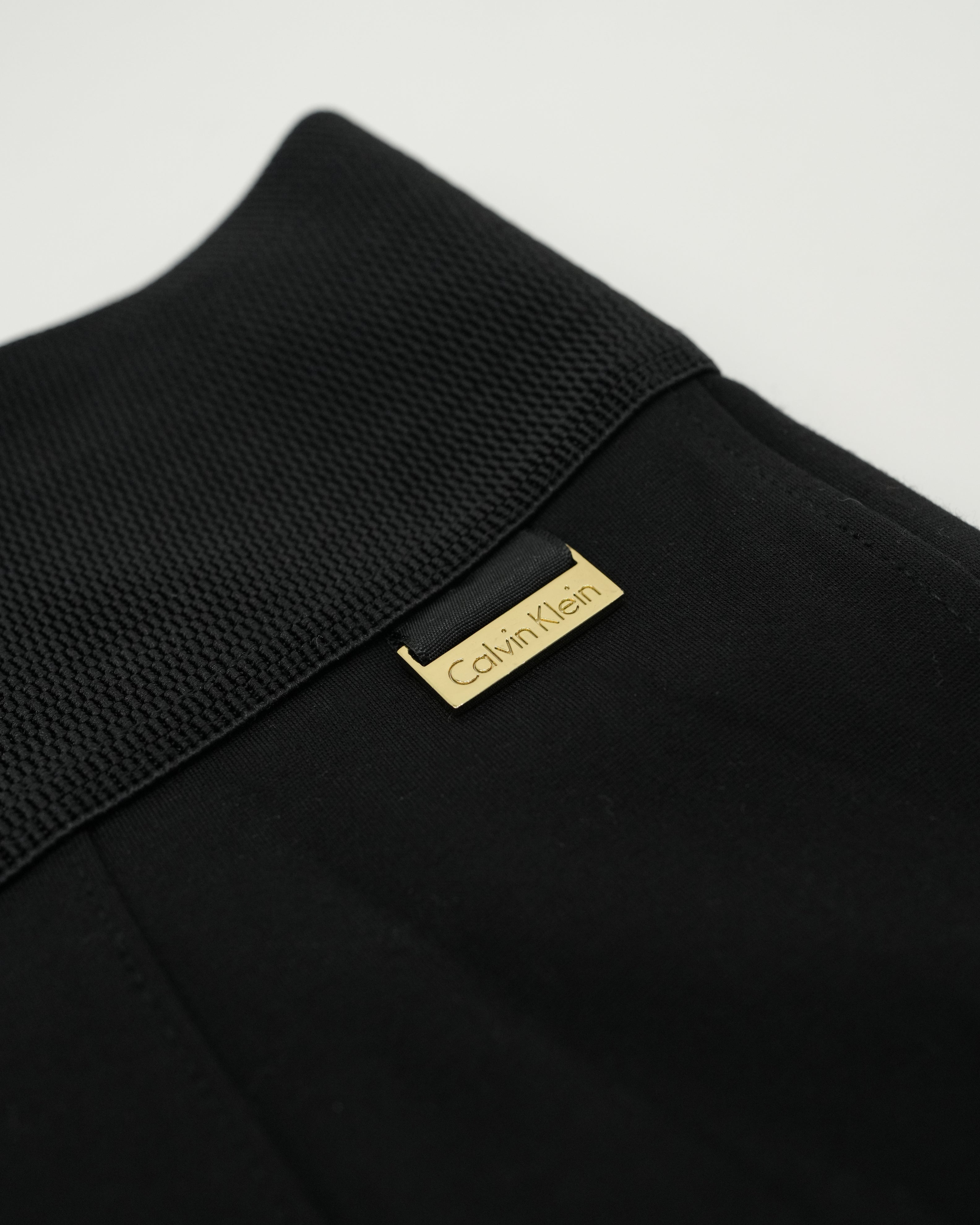 HIGH-WAIST TAPERED ANKLE PANTS BLACK SIZE M