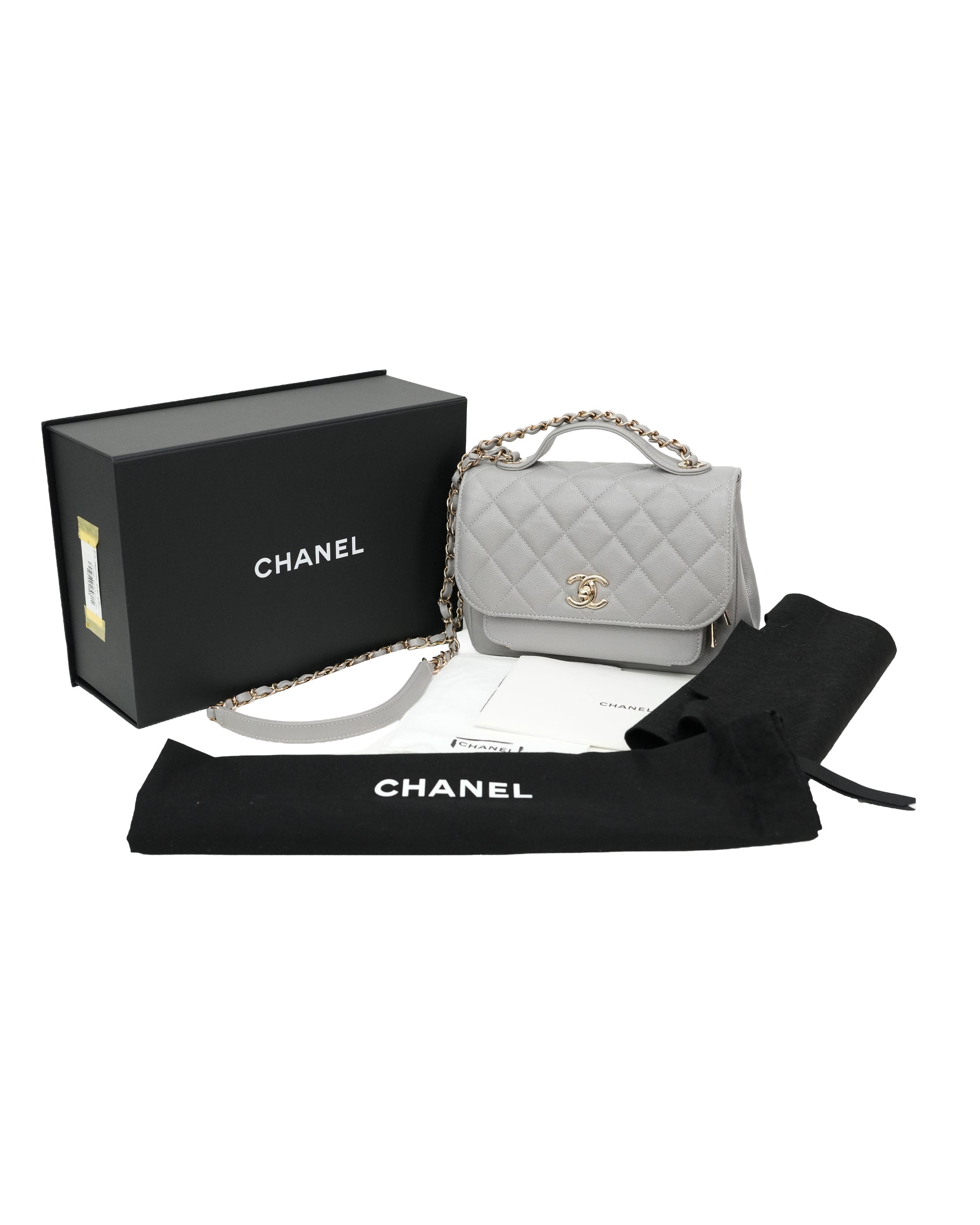 BUSINESS AFFINITY CAVIAR GOLD HARDWARE GRAY