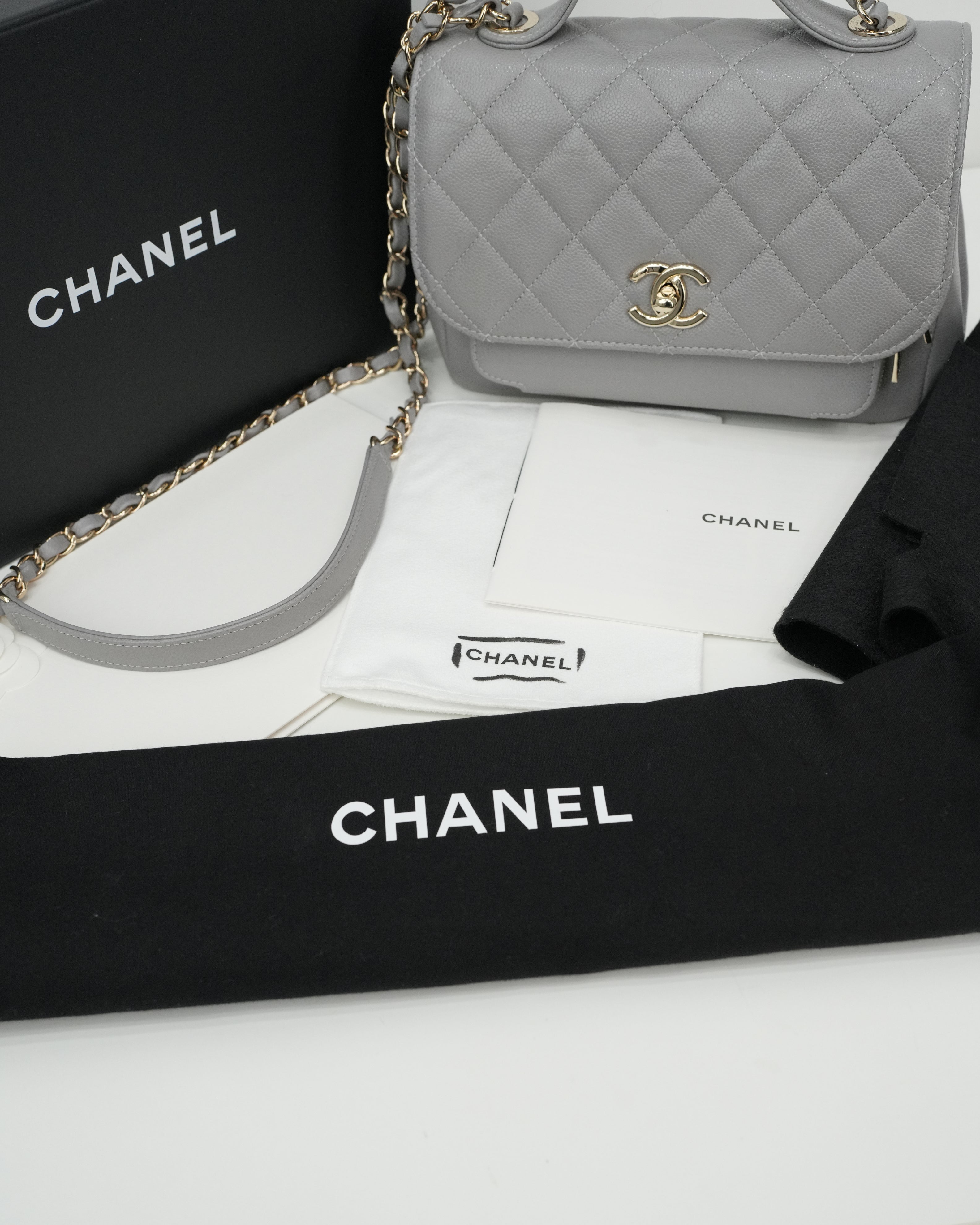 BUSINESS AFFINITY CAVIAR GOLD HARDWARE GRAY