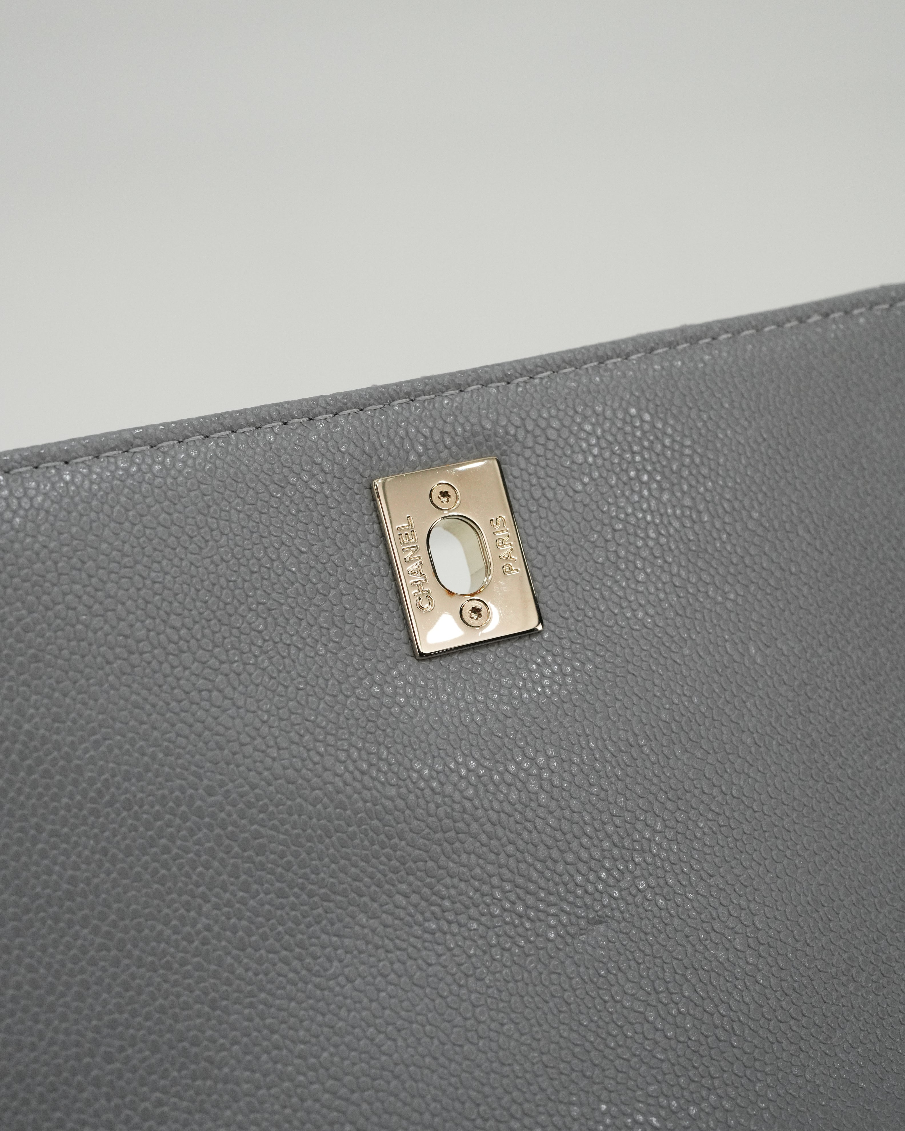 BUSINESS AFFINITY CAVIAR GOLD HARDWARE GRAY