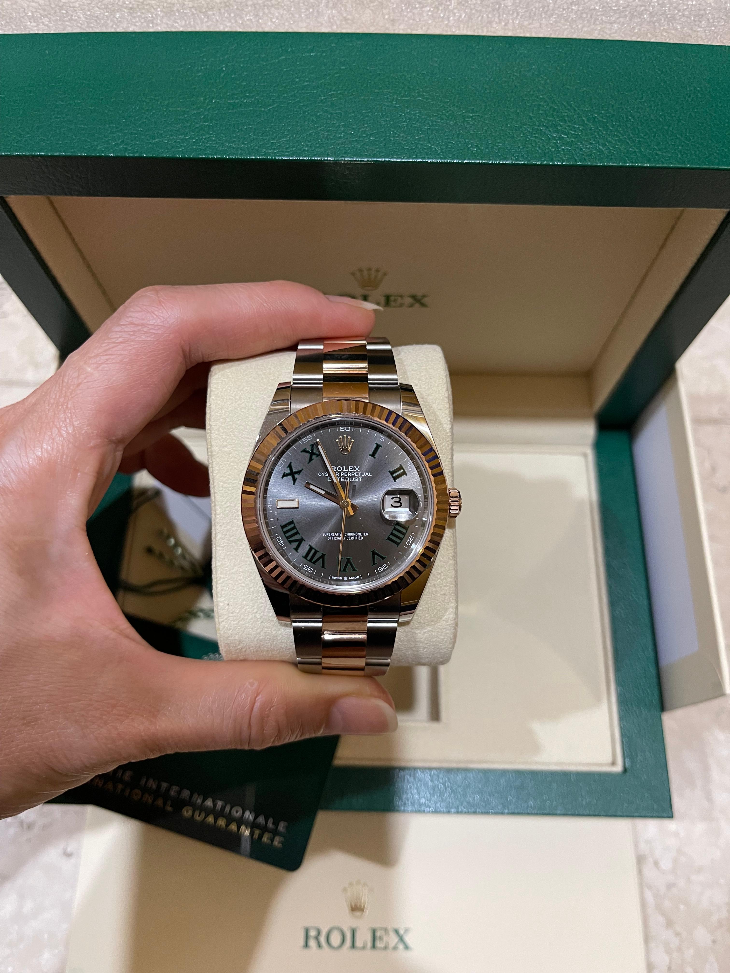 DATEJUST 41MM TWOTONE YELLOWGOLD WIMBLEDON DIAL (2022)