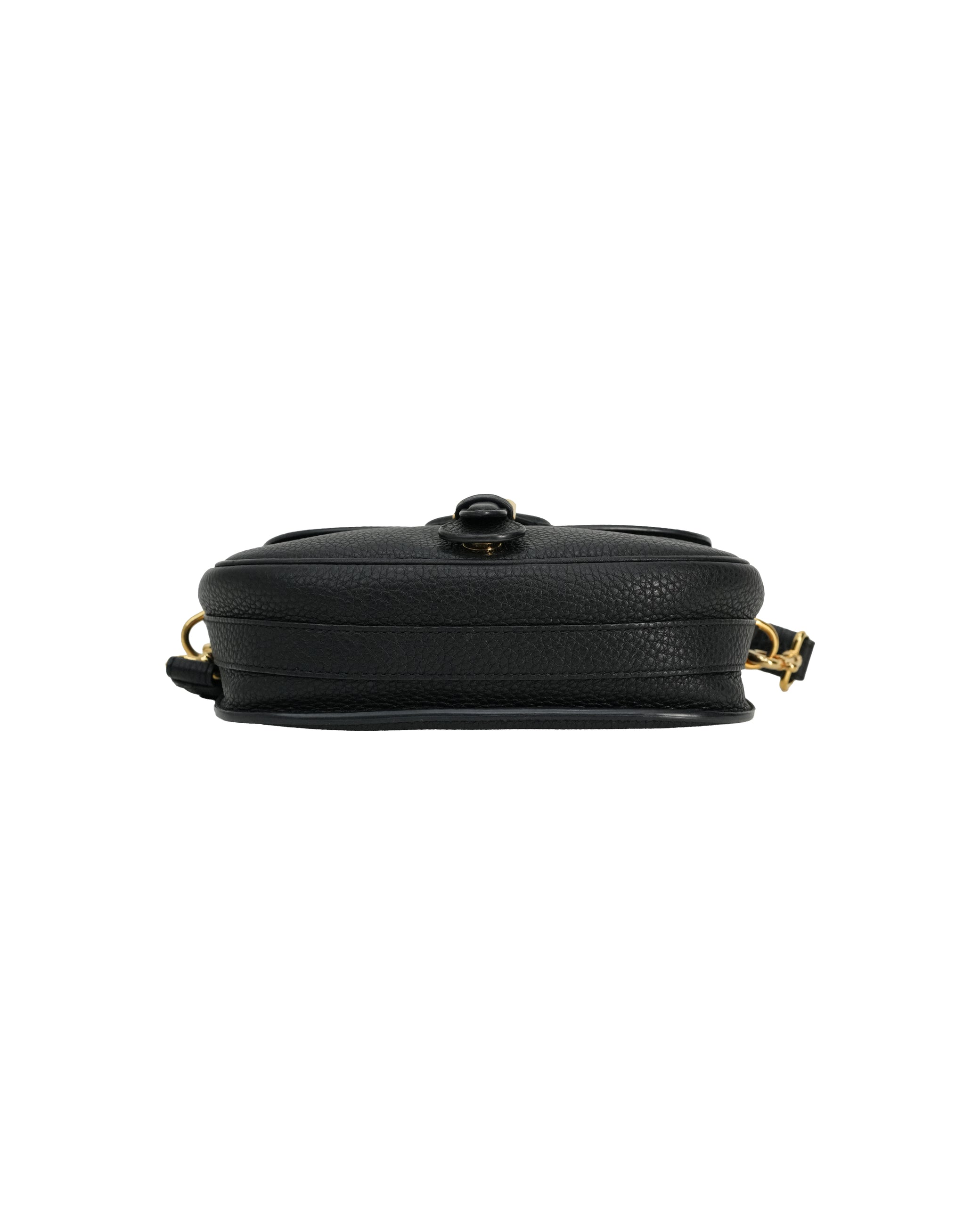 BOBBY LEATHER SHOULDER BAG BLACK