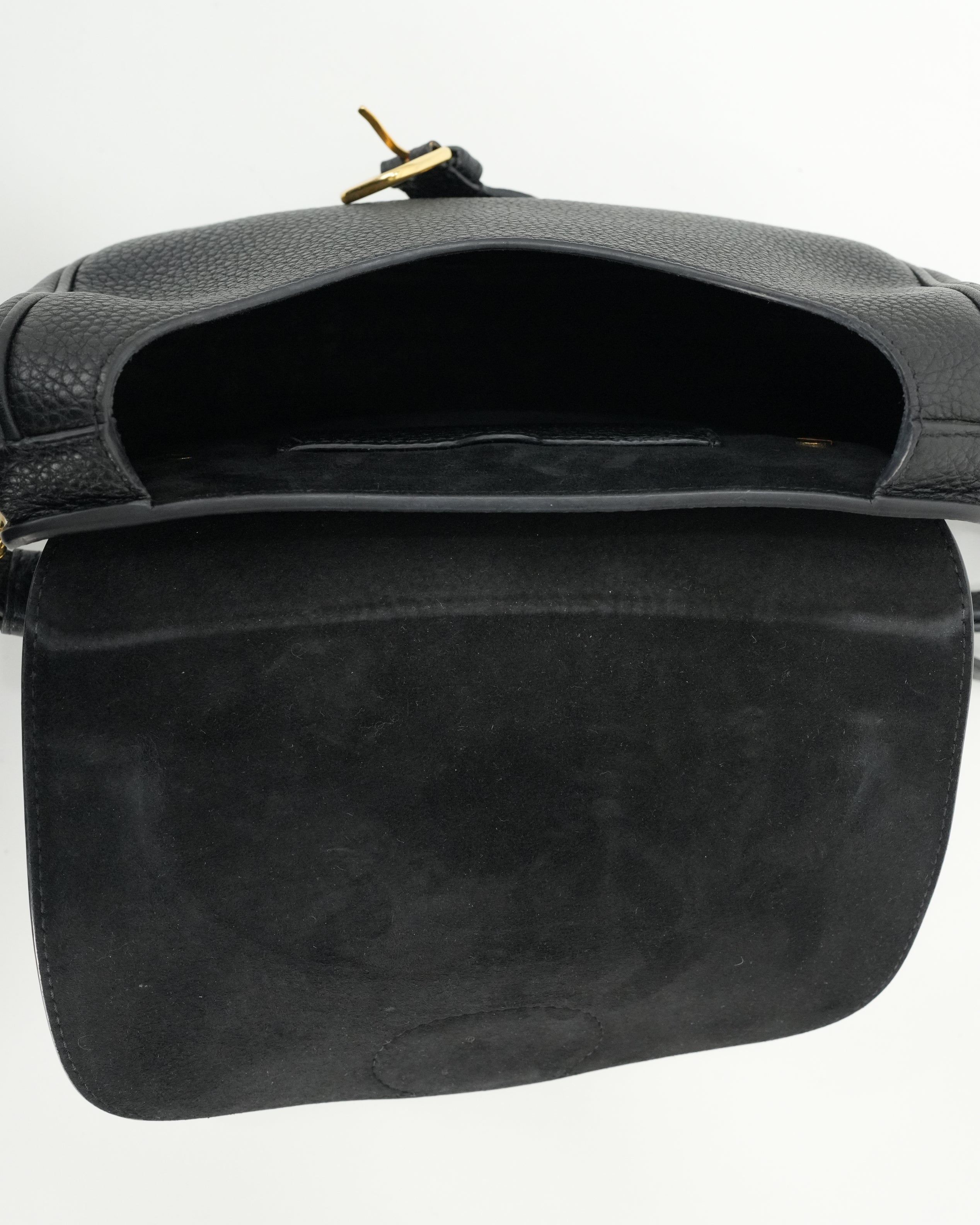 BOBBY LEATHER SHOULDER BAG BLACK