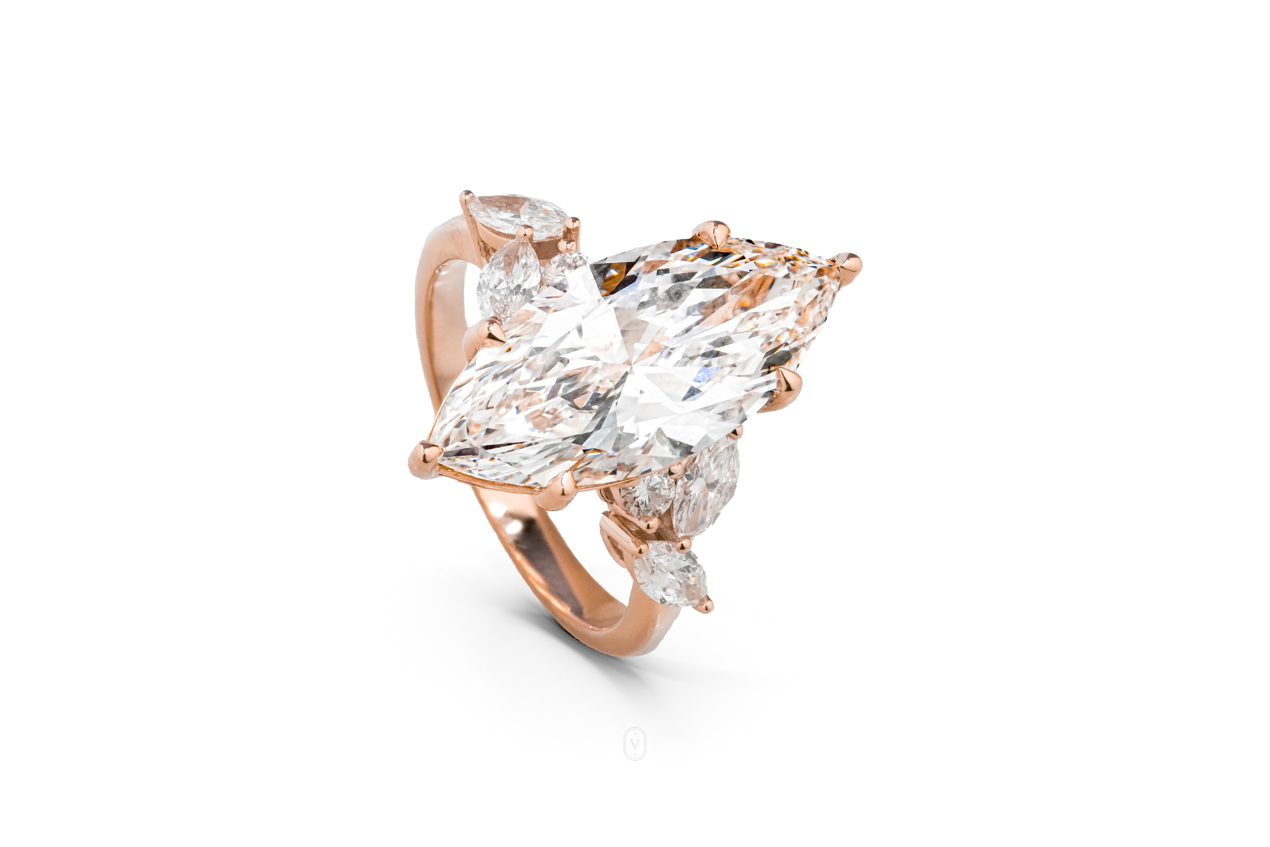 harga lab grown diamond marquise ring rosegold