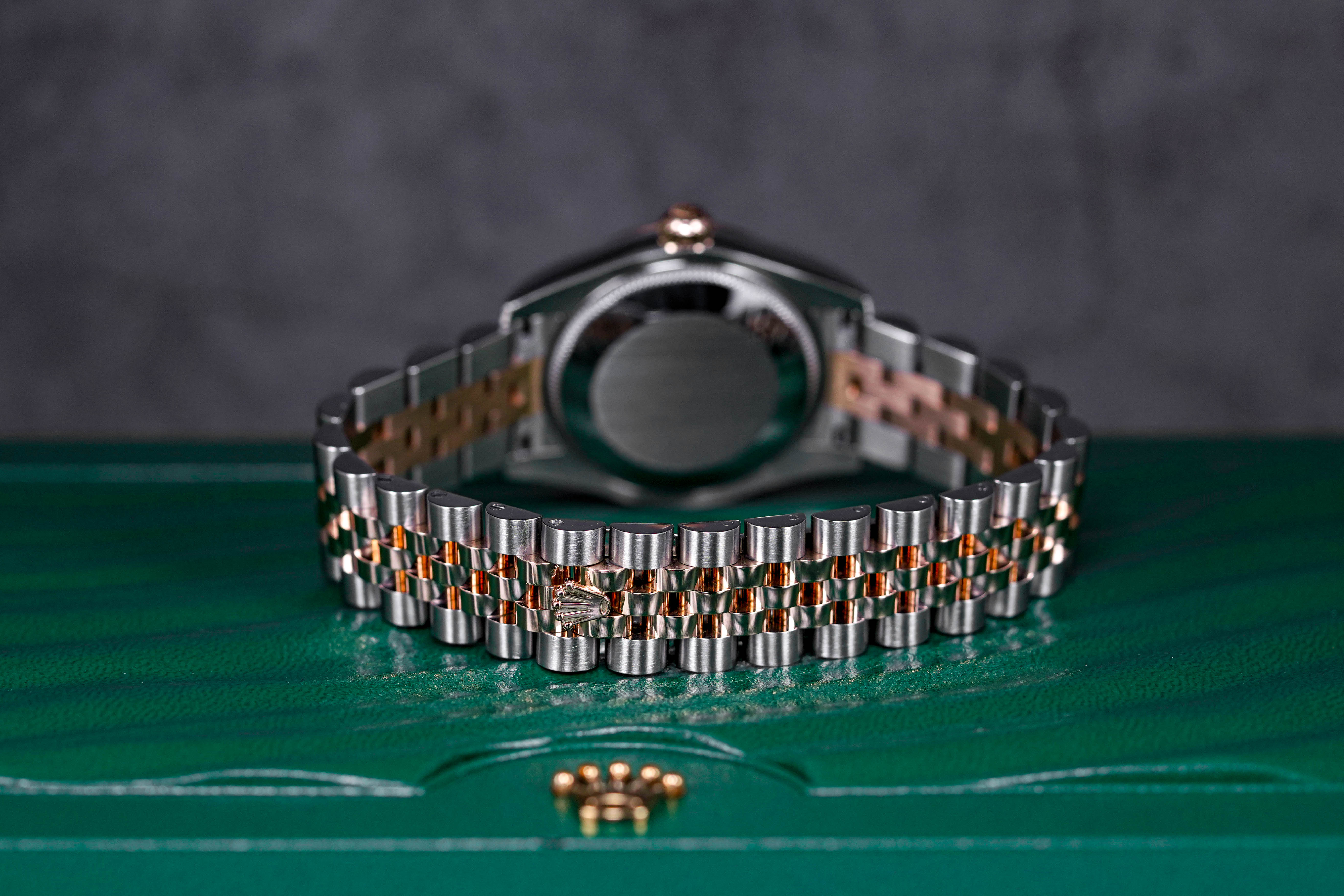 DATEJUST 31MM TWOTONE ROSEGOLD BLACK MOP DIAMOND DIAL (2016)