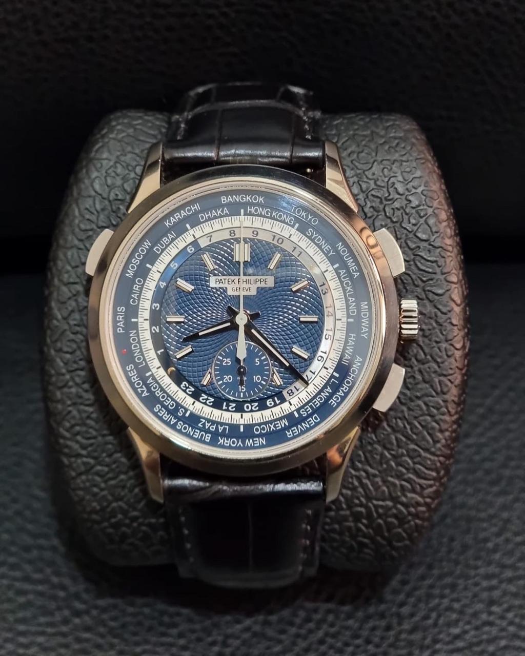 COMPLICATIONS 5930G WHITEGOLD WORLD TIME FLYBACK CHRONOGRAPH BLUE DIAL (2017)