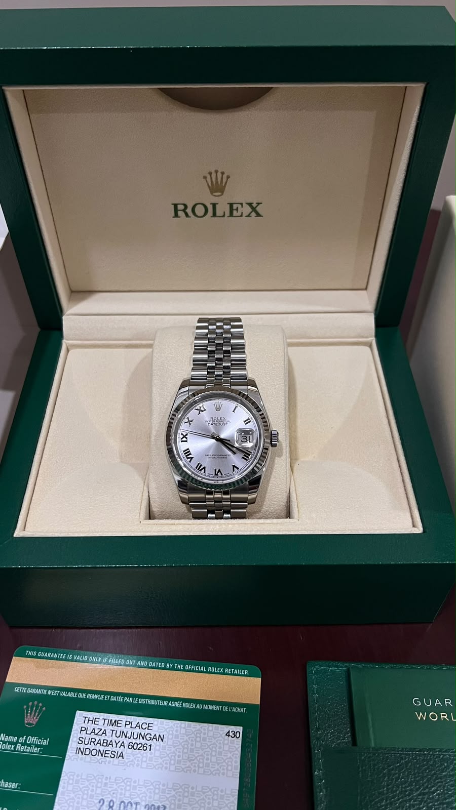 DATEJUST 36MM SILVER ROMAN DIAL (2017)