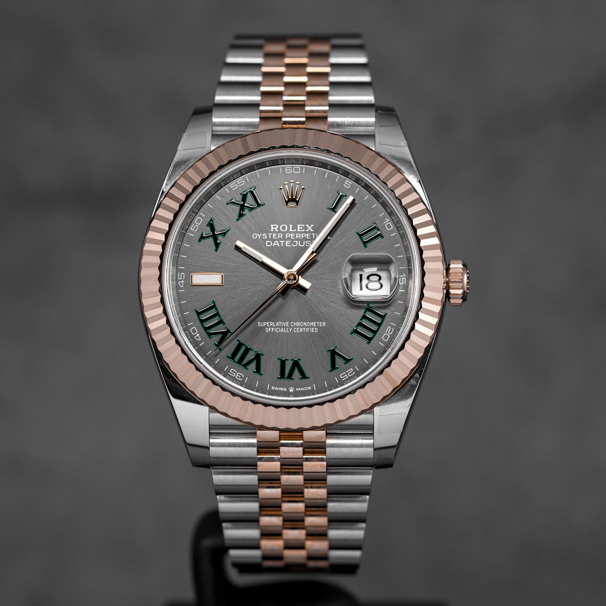 DATEJUST 41MM TWOTONE ROSEGOLD WIMBLEDON DIAL (2021)
