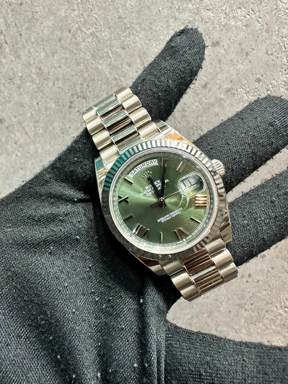 DAYDATE 40MM WHITEGOLD OLIVE GREEN DIAL (2024)