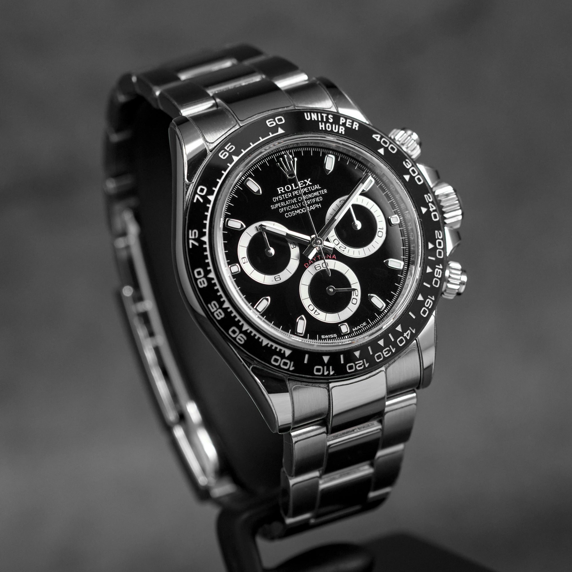 DAYTONA STEEL BLACK DIAL CERAMIC BEZEL (2023)