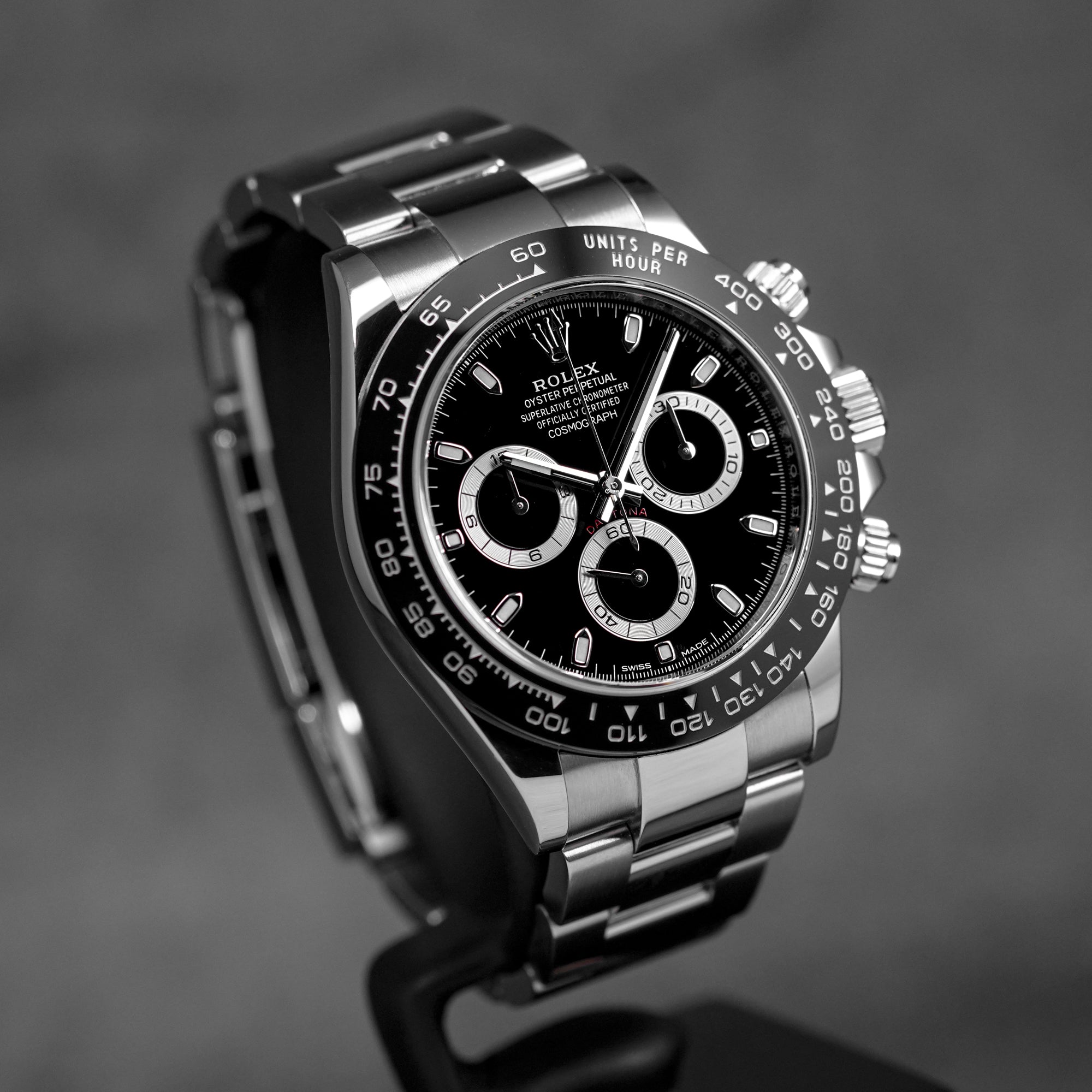 DAYTONA STEEL BLACK DIAL CERAMIC BEZEL (2018)