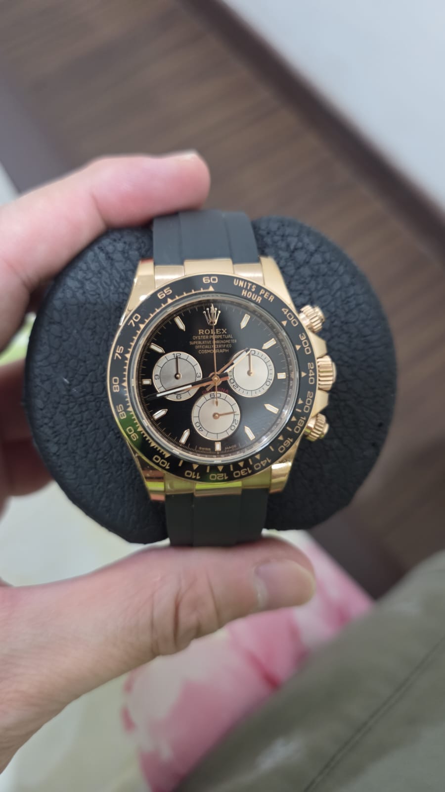 DAYTONA OYSTERFLEX ROSEGOLD BLACK DIAL RING BEZEL (2024)