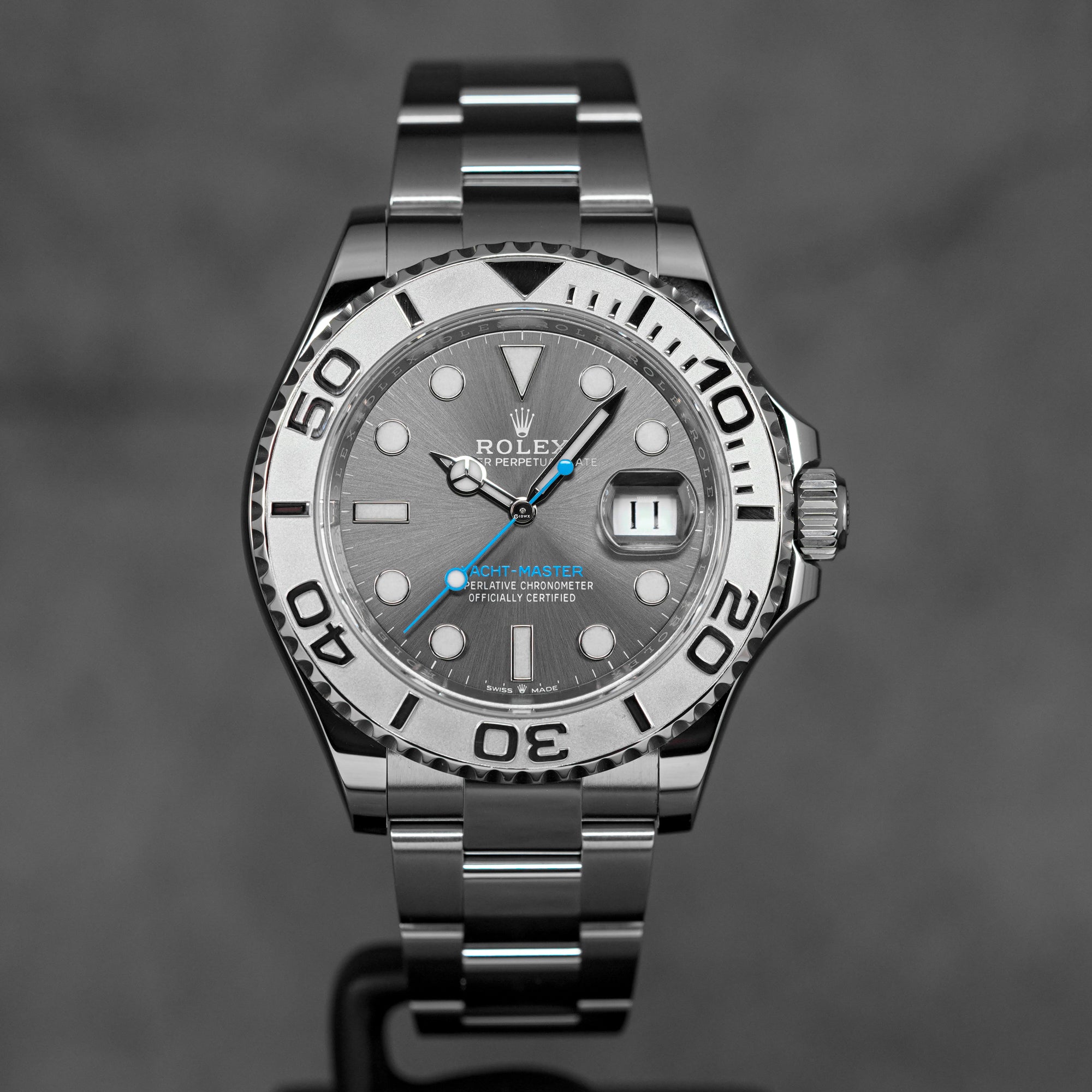 YACHT-MASTER 40MM RHODIUM DIAL PLATINUM BEZEL (2023)