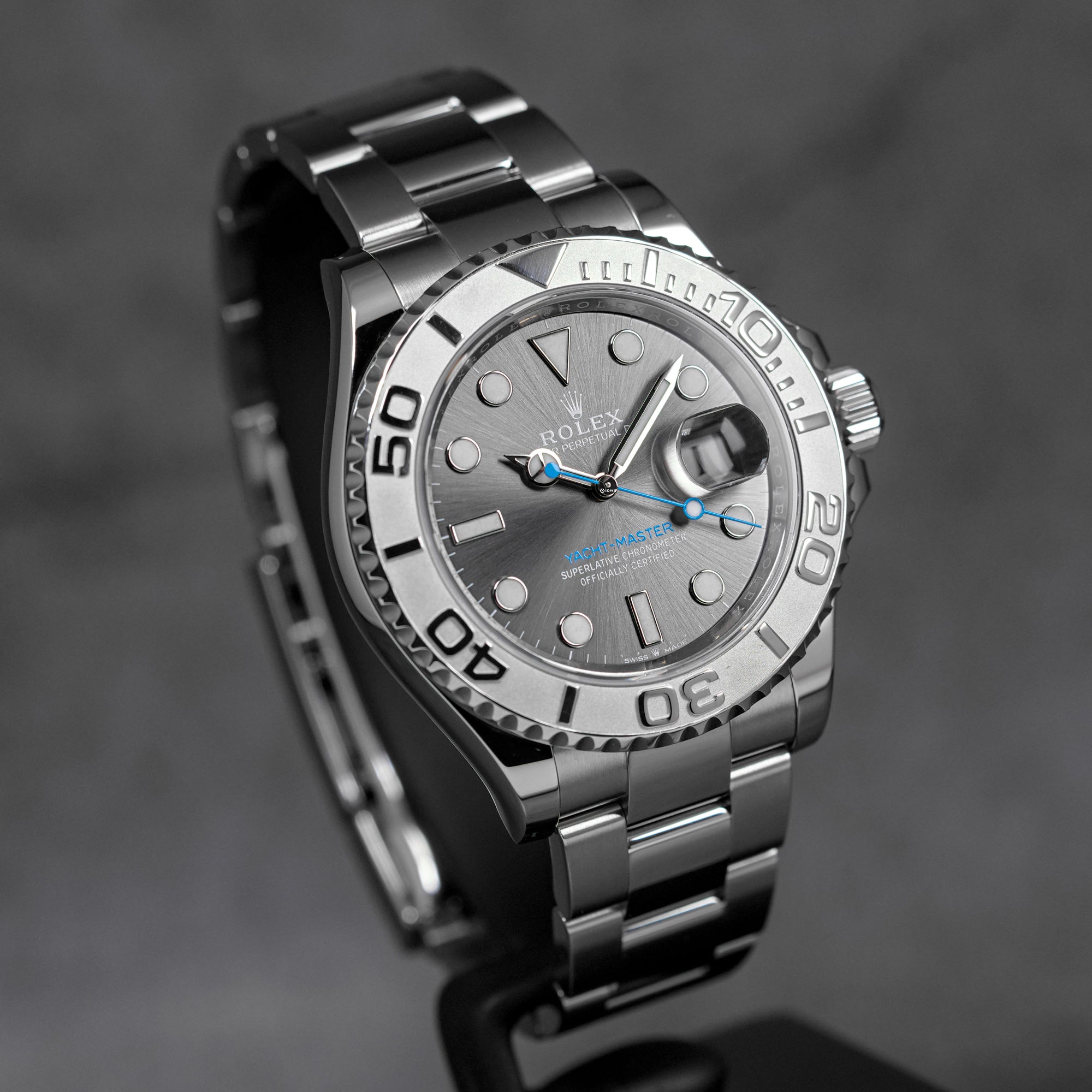 YACHT-MASTER 40MM RHODIUM DIAL PLATINUM BEZEL (2023)