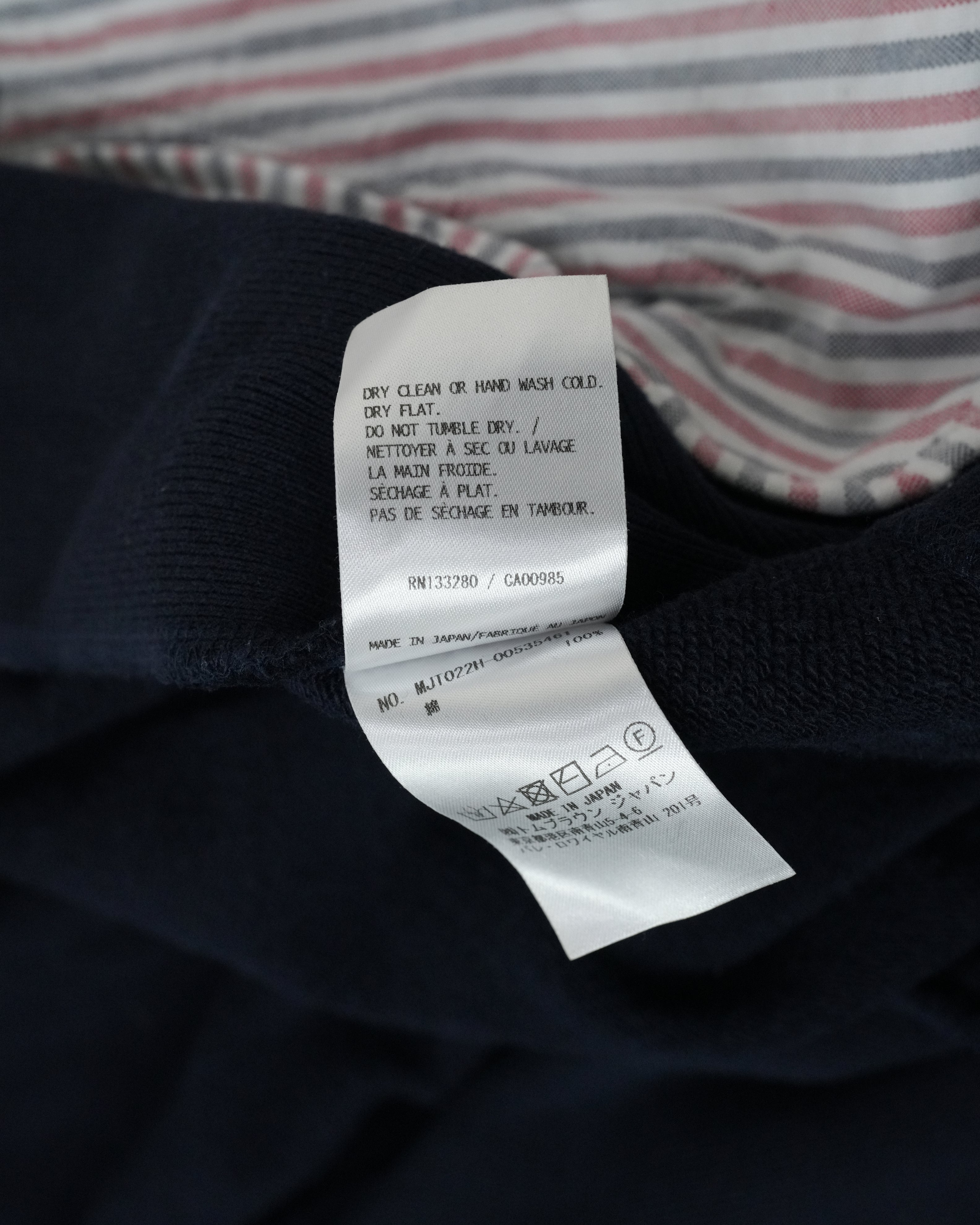 4-BAR ZIP-UP COTTON HOODIE SIZE 3 NAVY BLUE