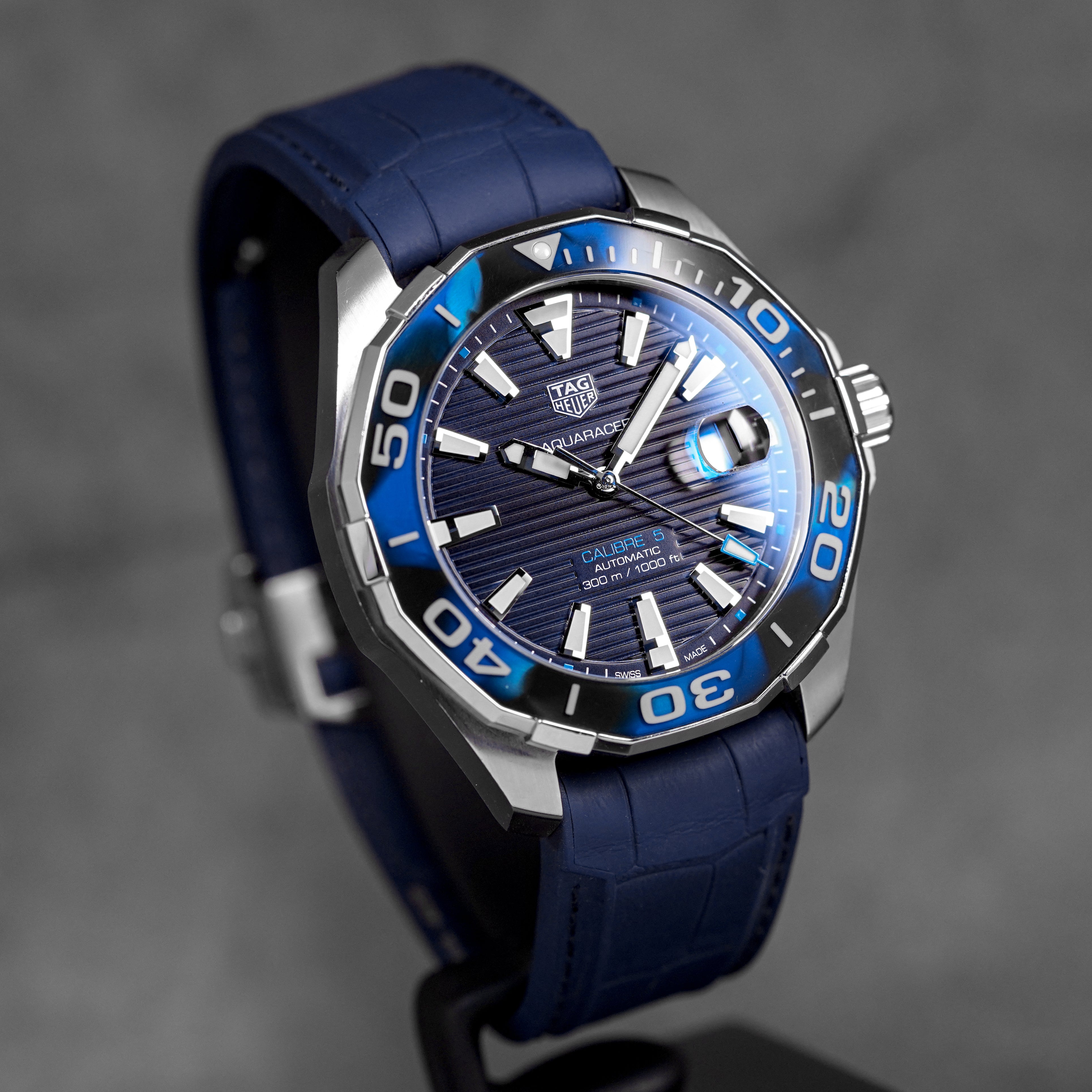harga tag heuer aquaracer calibre 5 tortoise blue