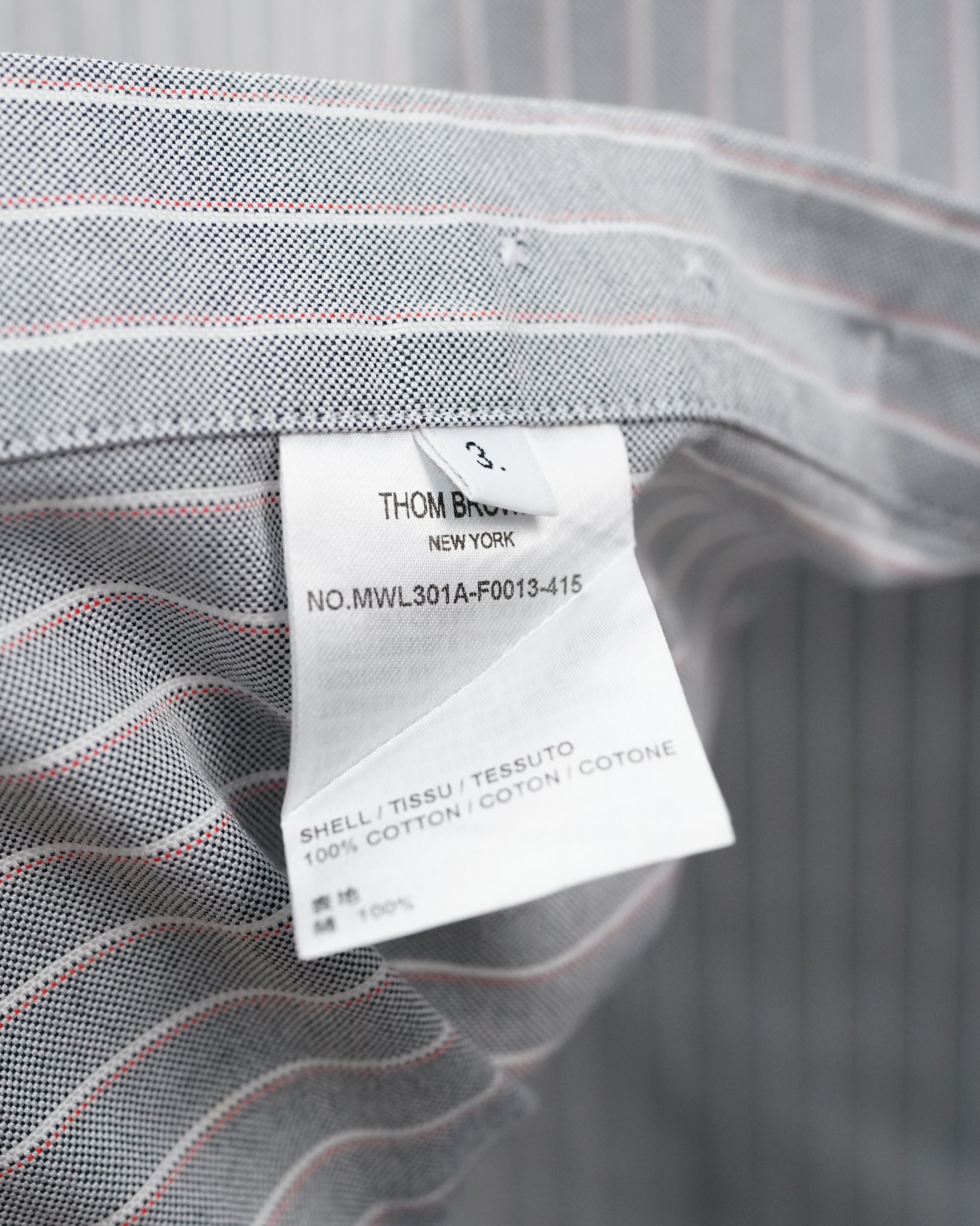 STRIPE LONG SLEEVES SHIRT MEDIUM GREY SIZE 3