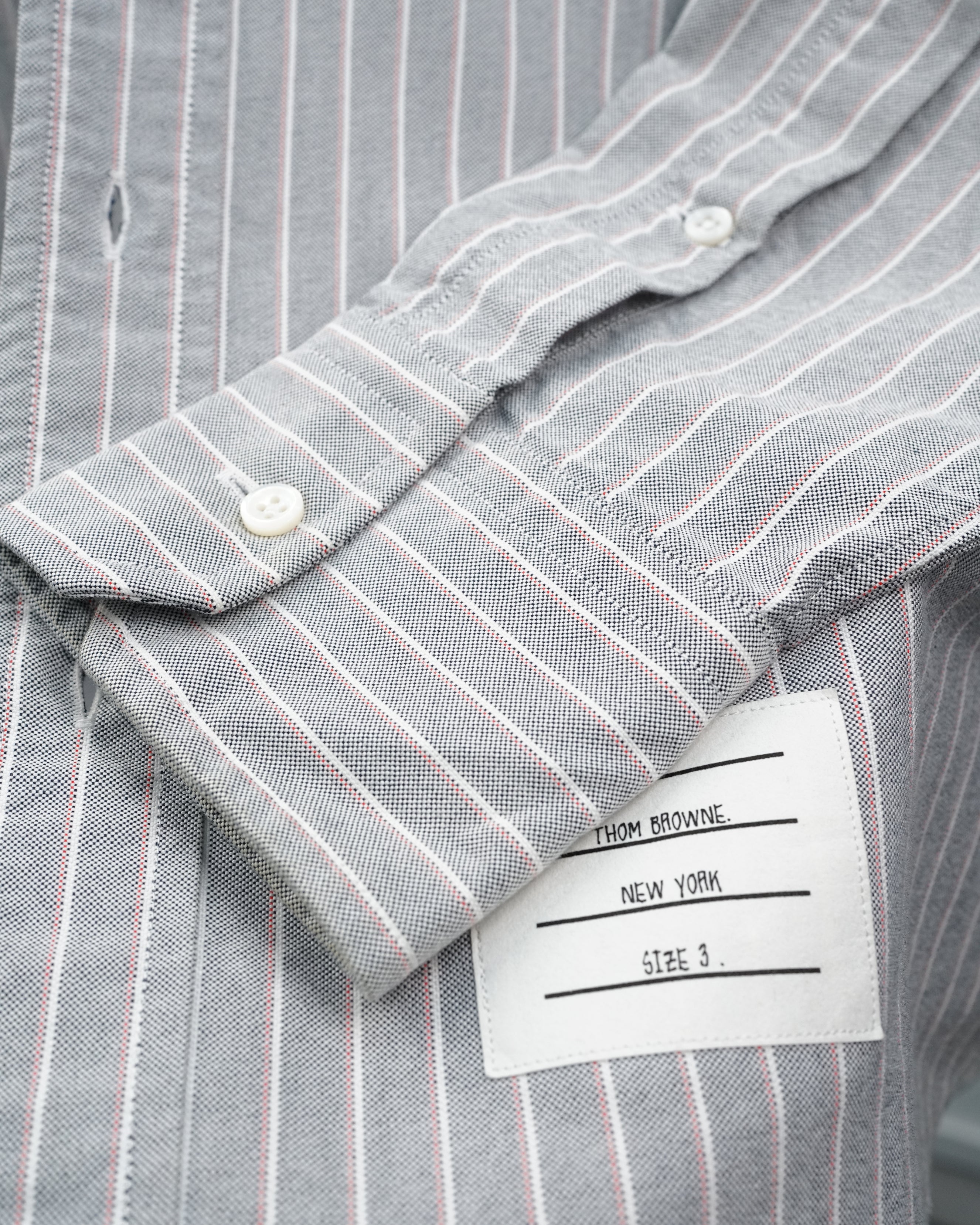 STRIPE LONG SLEEVES SHIRT MEDIUM GREY SIZE 3