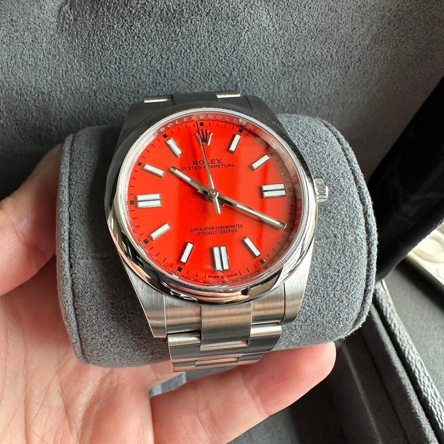ROLEX OYSTER PERPETUAL 41MM RED CORAL (2021)
