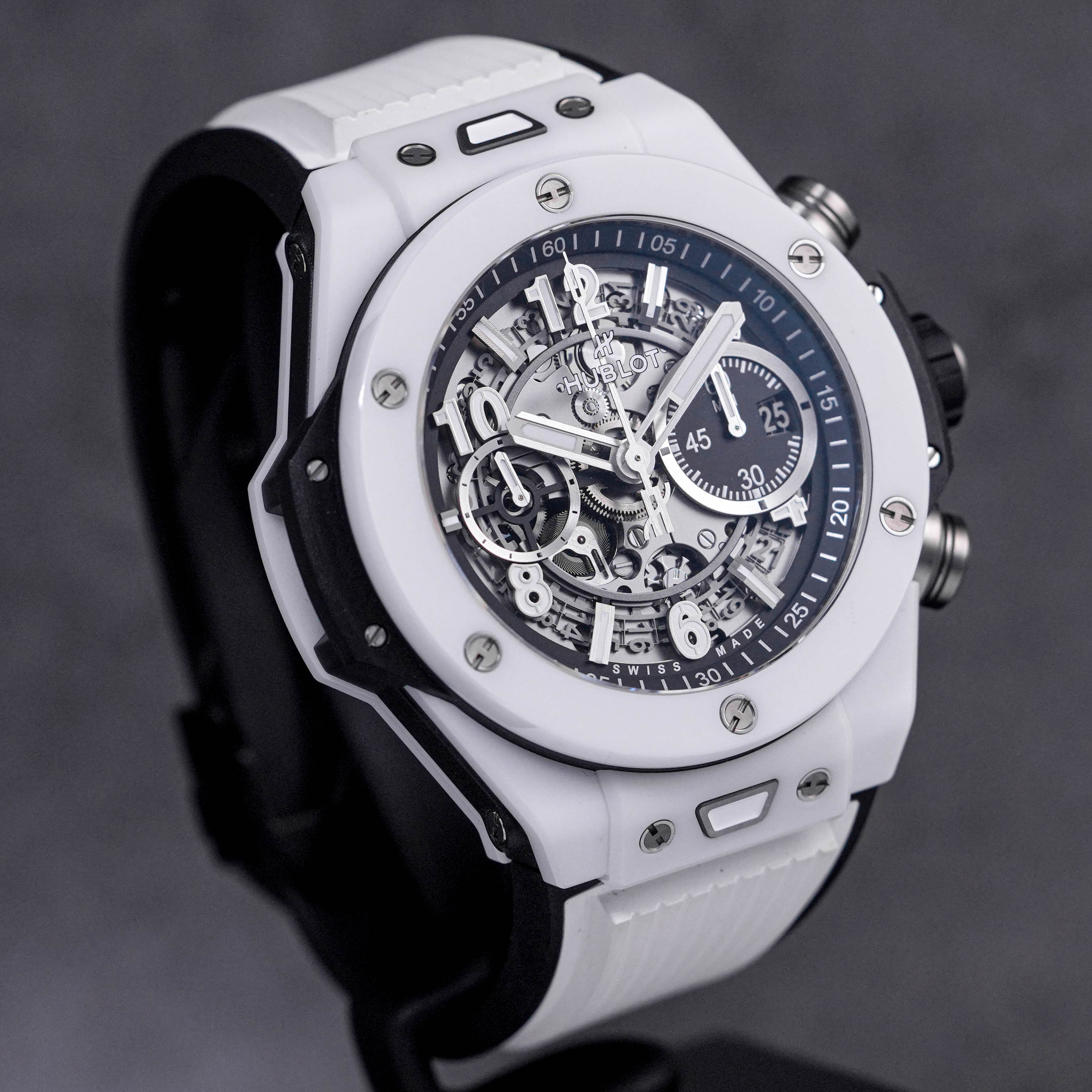 BIG BANG UNICO WHITE CERAMIC WHITE RUBBER STRAP (2022)