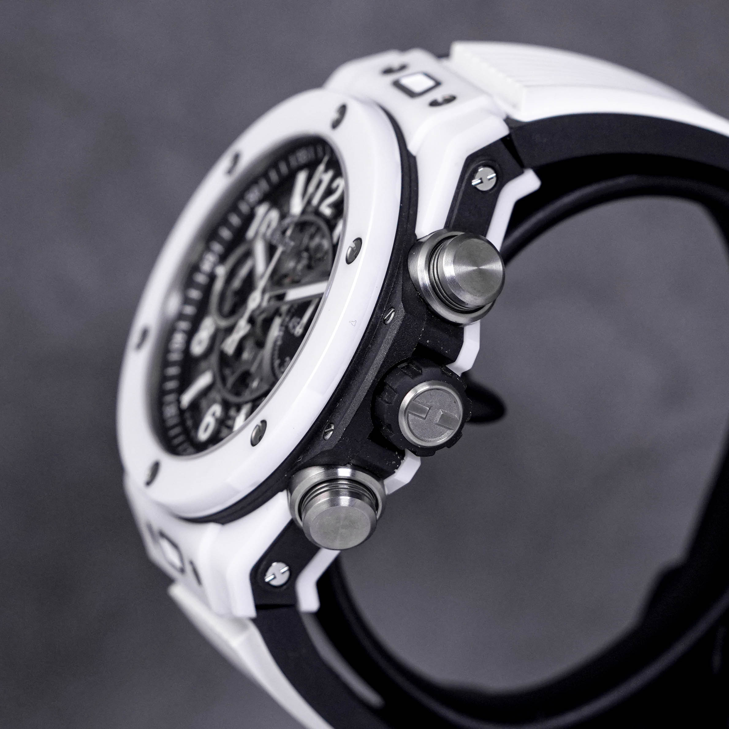 BIG BANG UNICO WHITE CERAMIC WHITE RUBBER STRAP (2022)