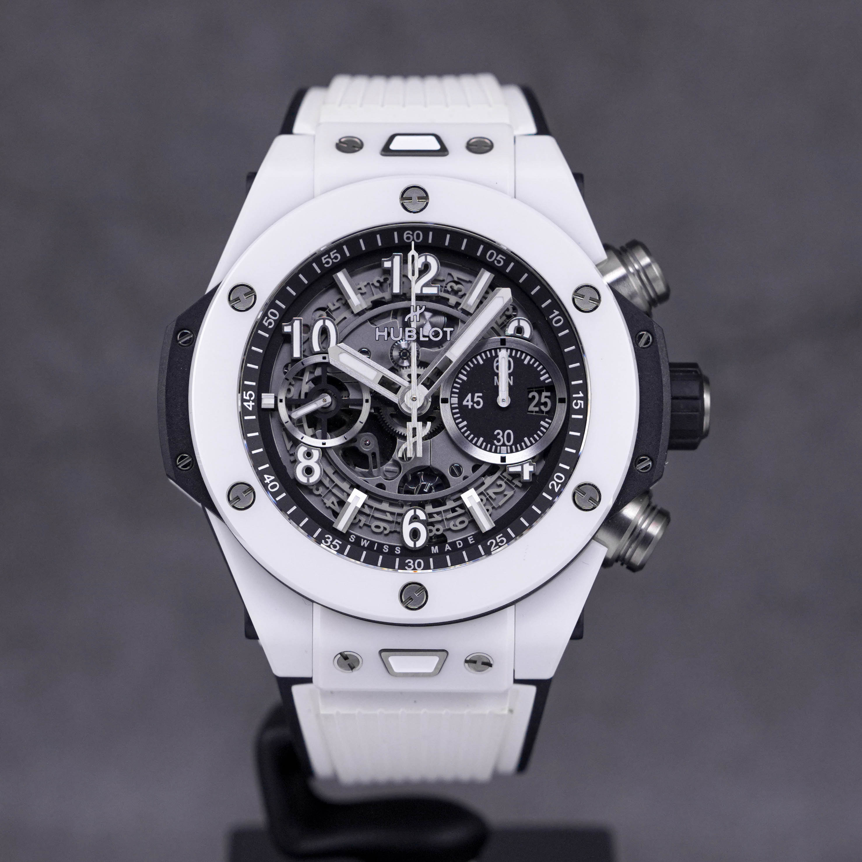 BIG BANG UNICO WHITE CERAMIC WHITE RUBBER STRAP (2022)