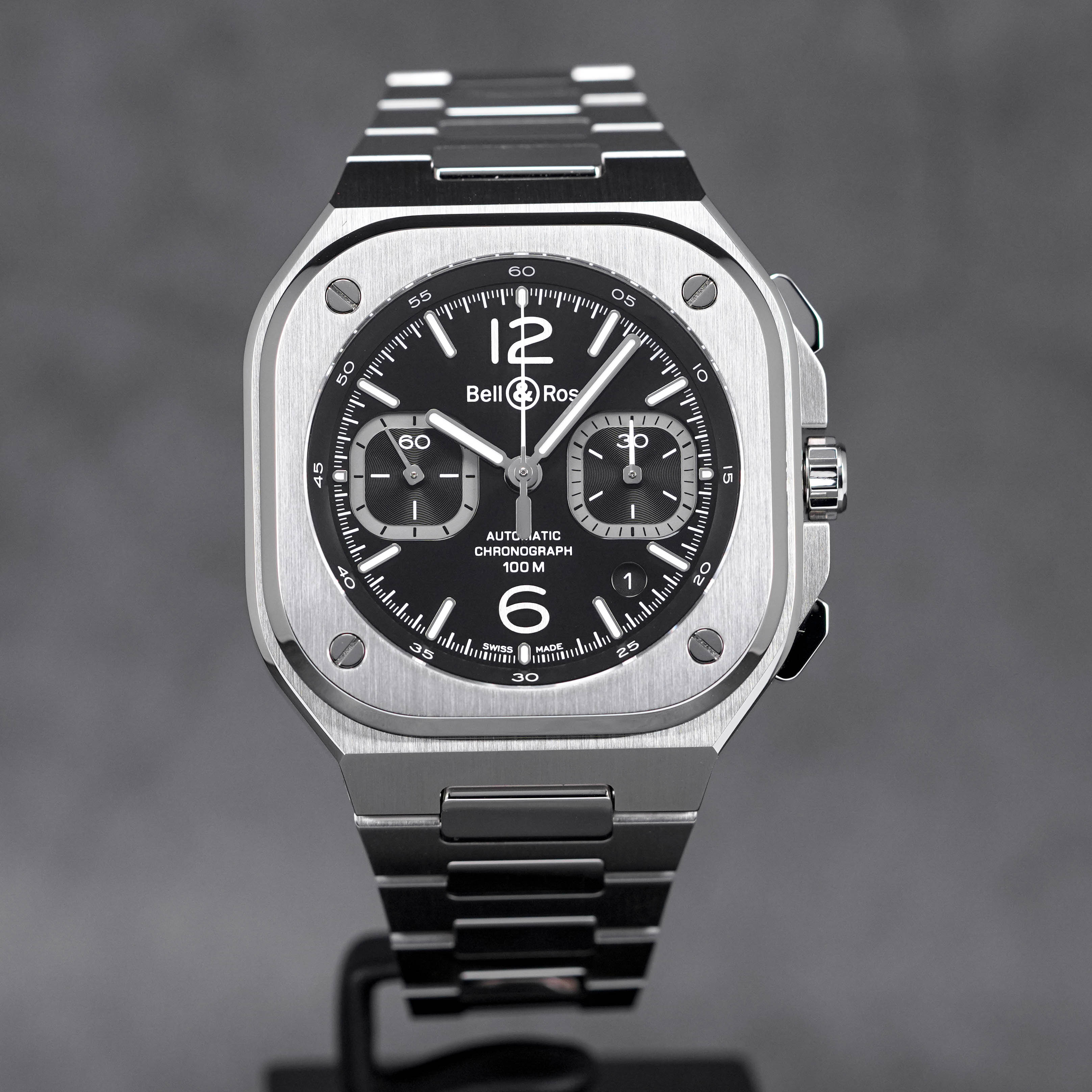 BR 05 42MM BLACK CHRONO STEEL (2023)