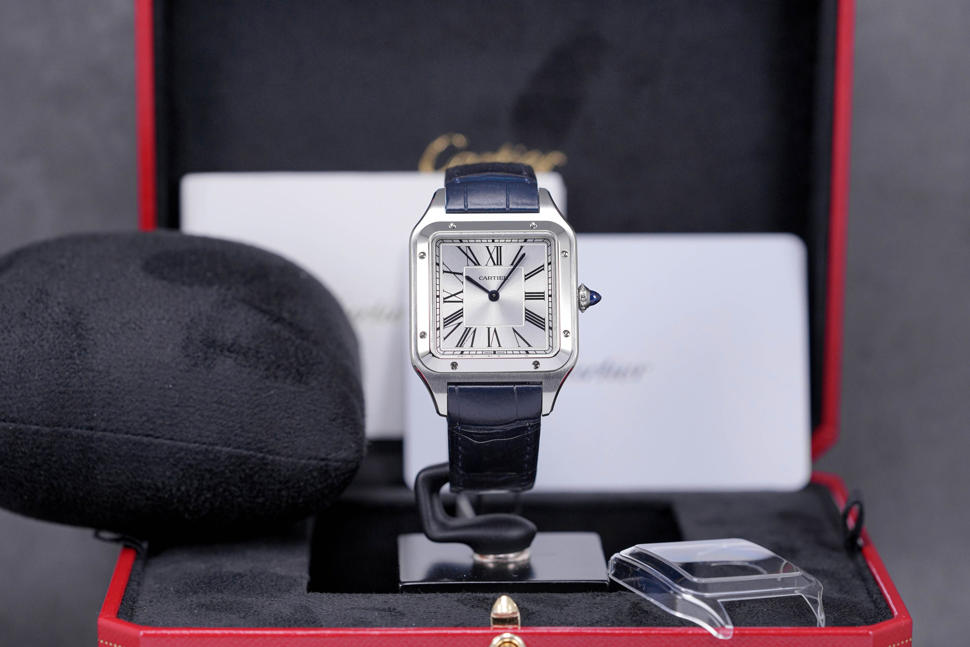 SANTOS DUMONT LARGE QUARTZ SILVER DIAL (2023)