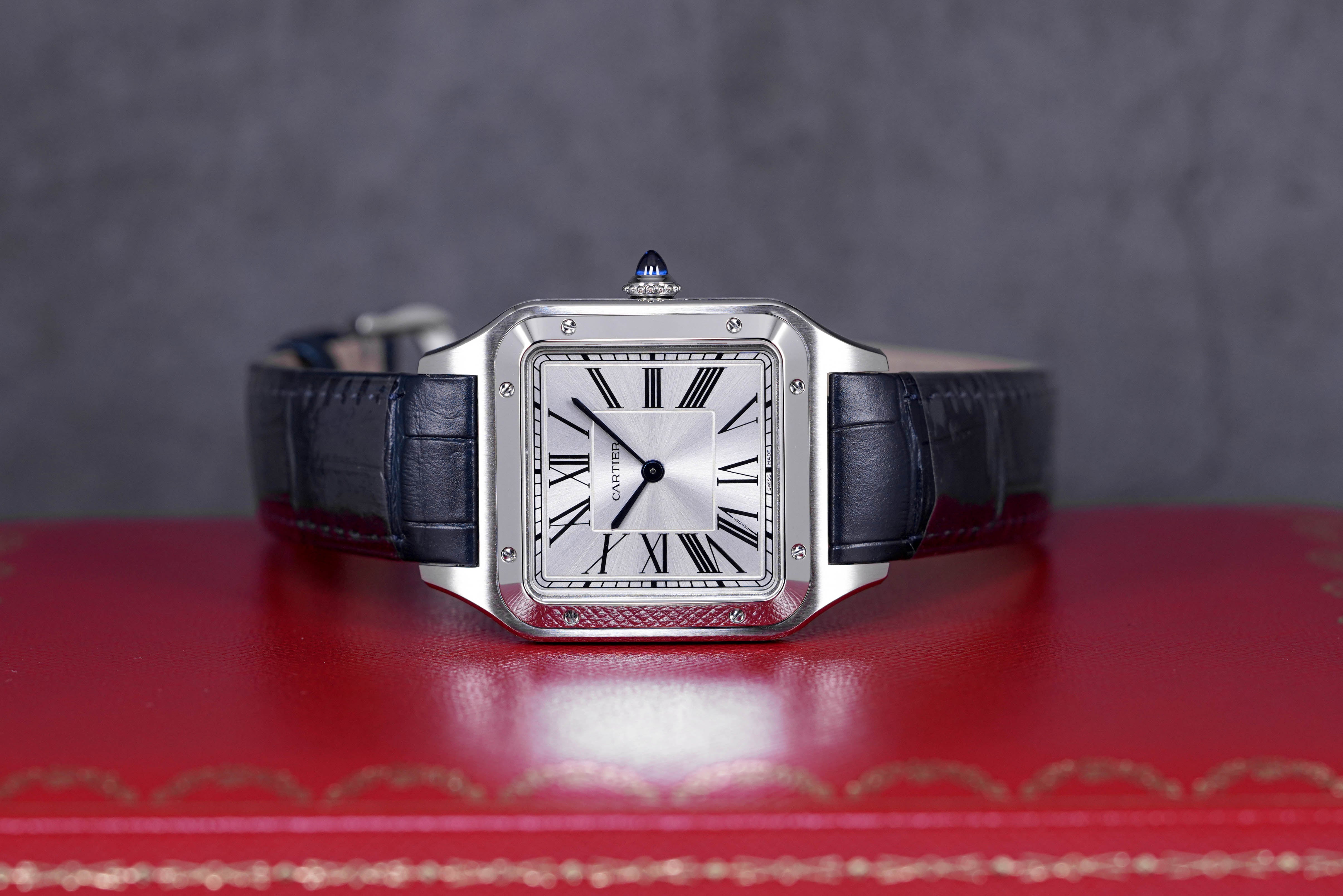 SANTOS DUMONT LARGE QUARTZ SILVER DIAL (2023)