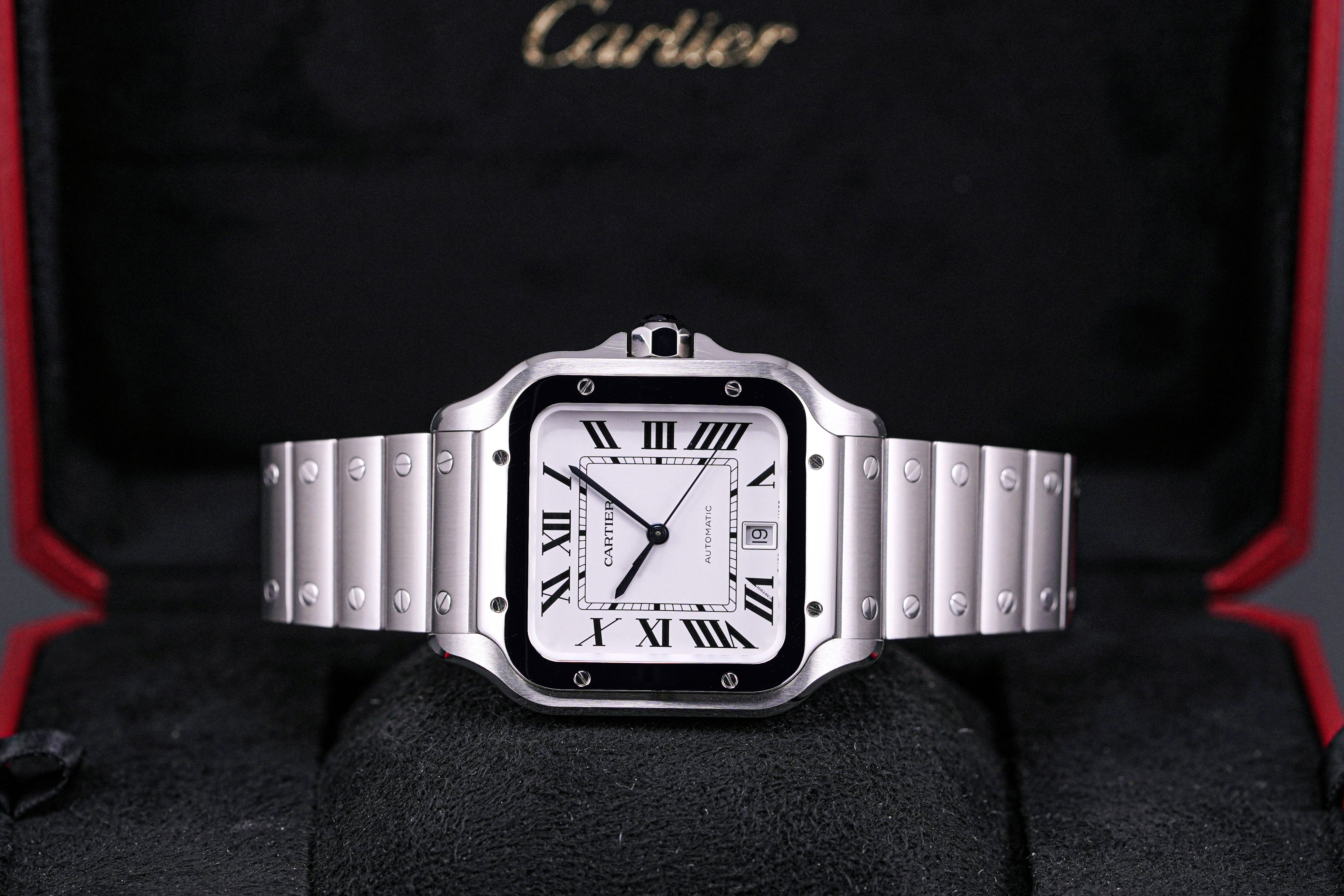 SANTOS DE CARTIER LARGE WHITE DIAL (2023)