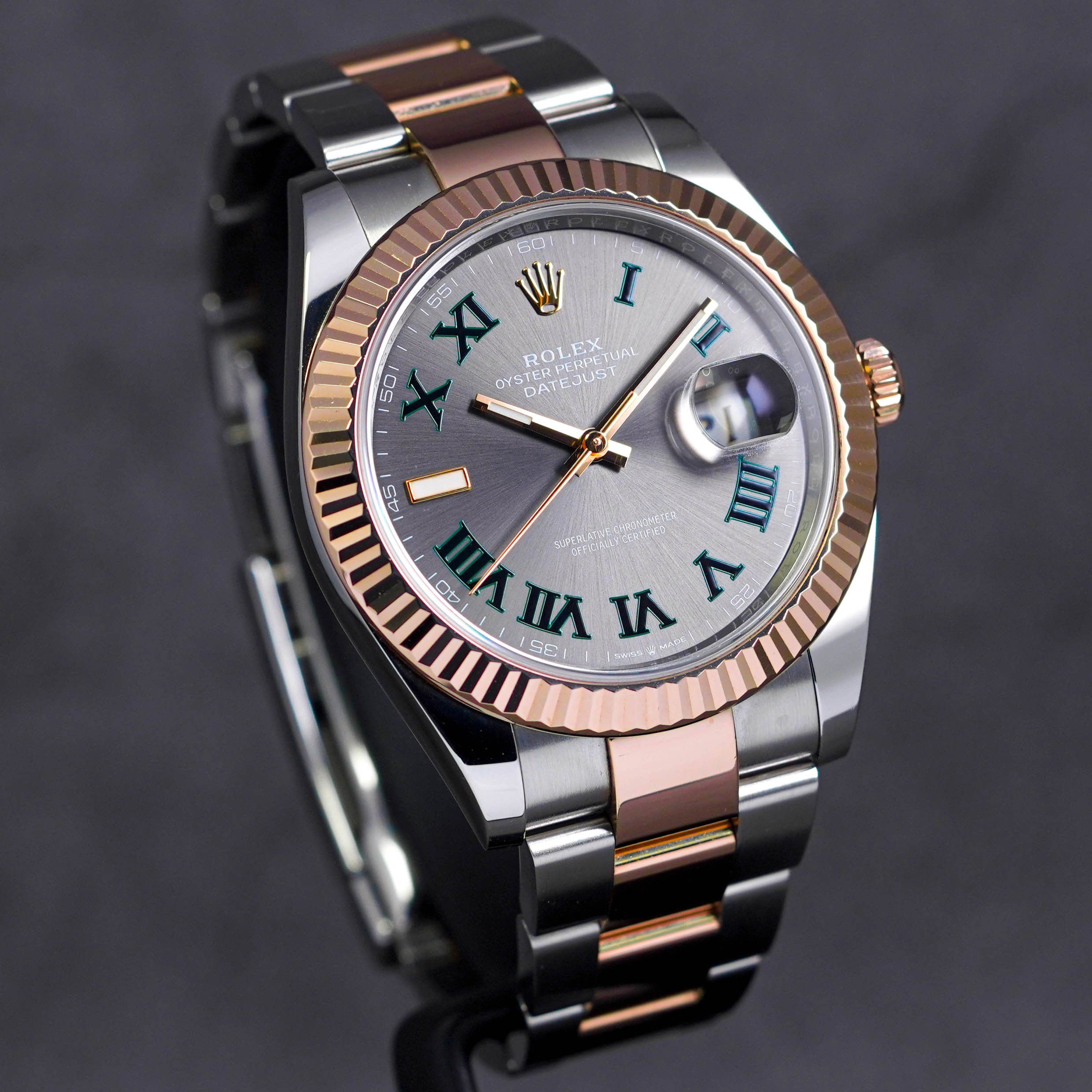 DATEJUST 41MM TWOTONE ROSEGOLD WIMBLEDON DIAL (2018)