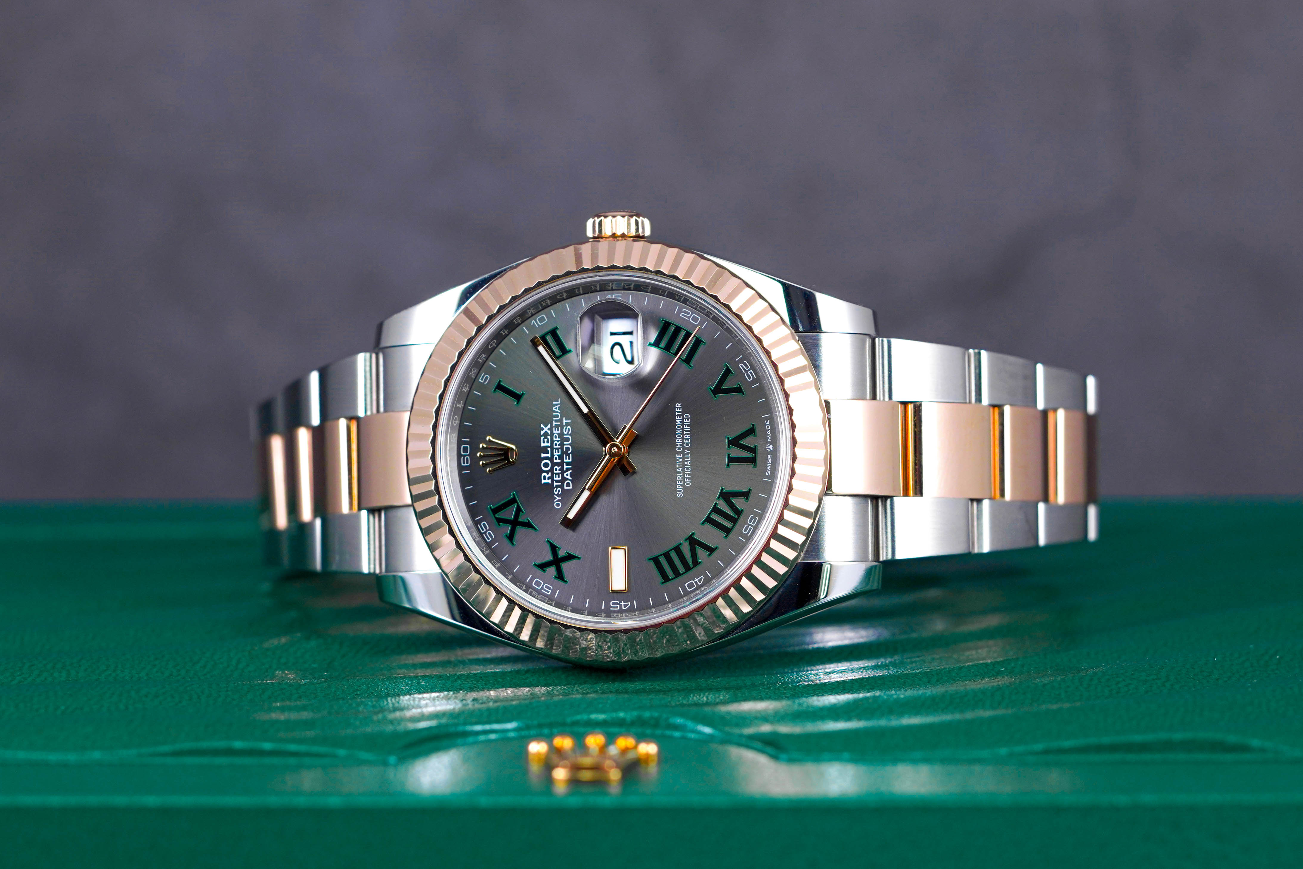 DATEJUST 41MM TWOTONE ROSEGOLD WIMBLEDON DIAL (2018)