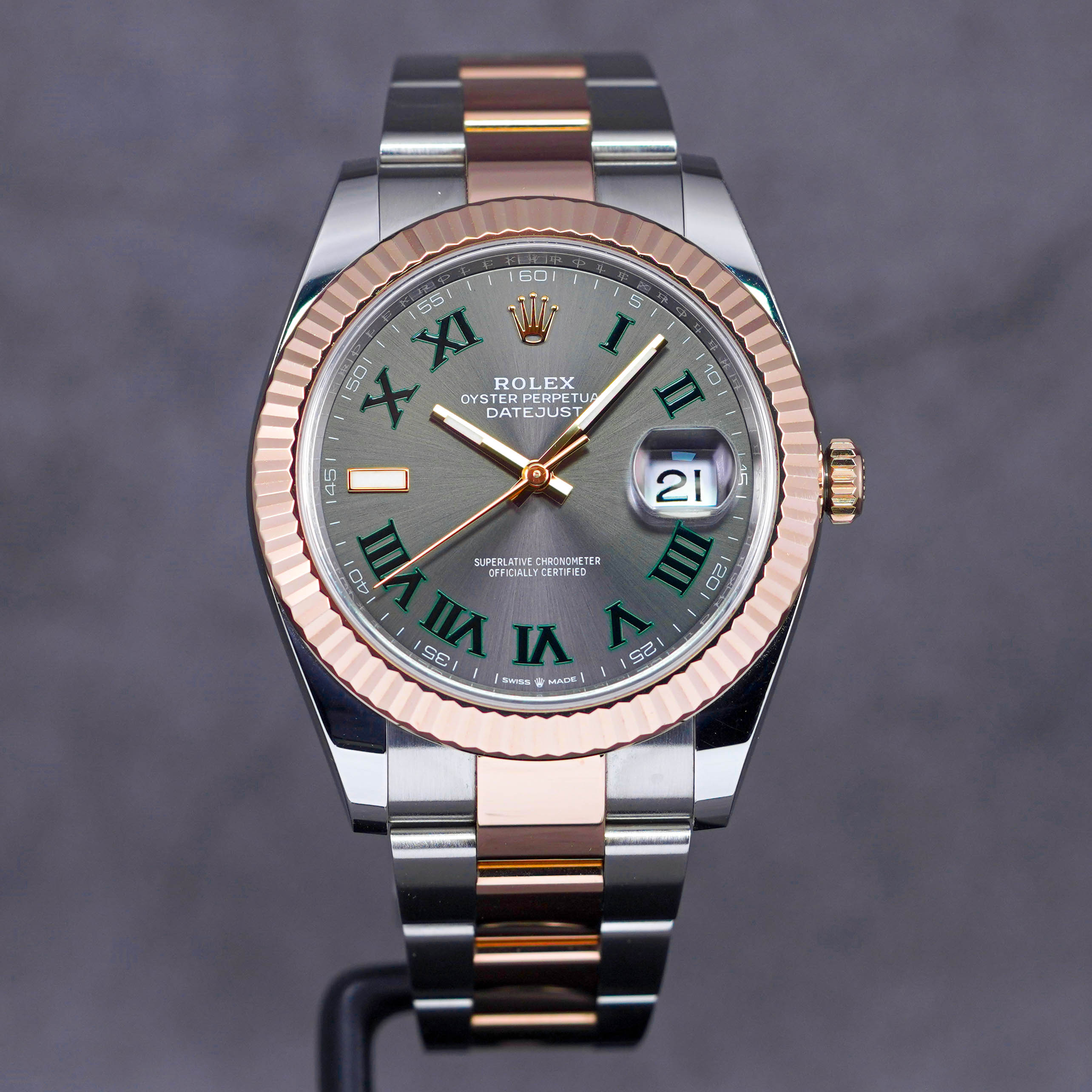 DATEJUST 41MM TWOTONE ROSEGOLD WIMBLEDON DIAL (2018)
