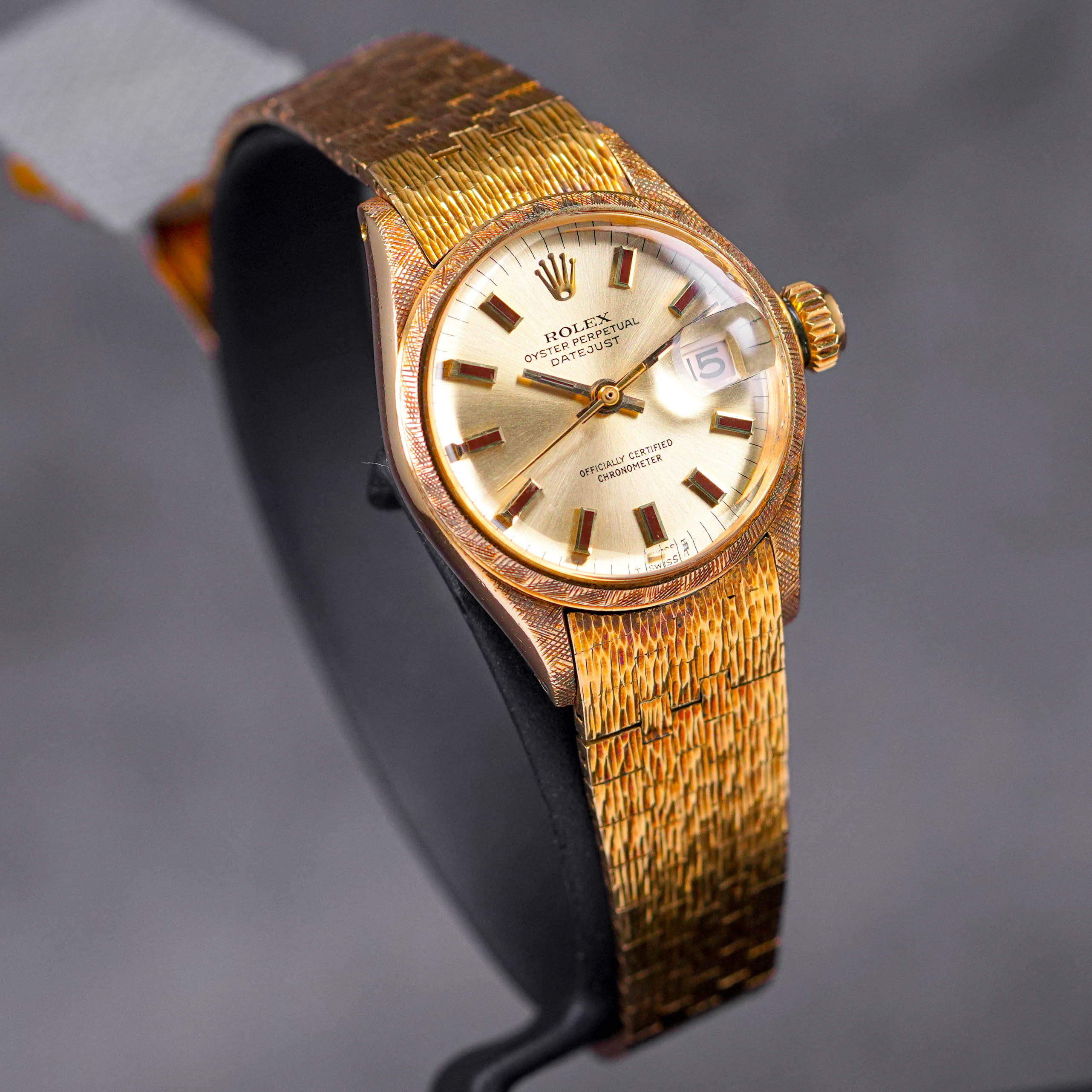 DATEJUST LADY 25MM YELLOWGOLD 18K 'FLORENTINE' CHAMPAGNE DIAL (WATCH ONLY)