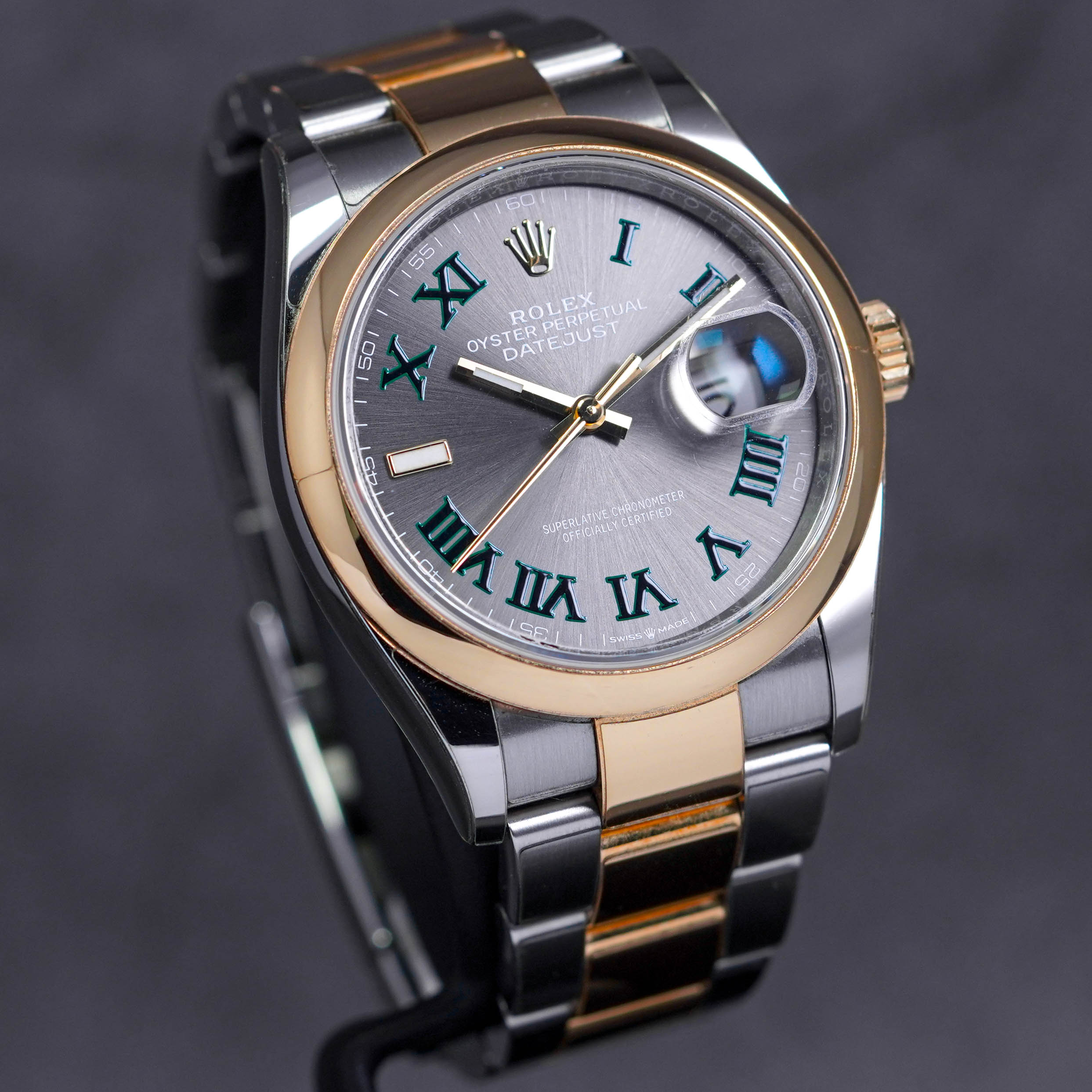 DATEJUST 36MM TWOTONE YELLOWGOLD WIMBELDON DIAL (2021)