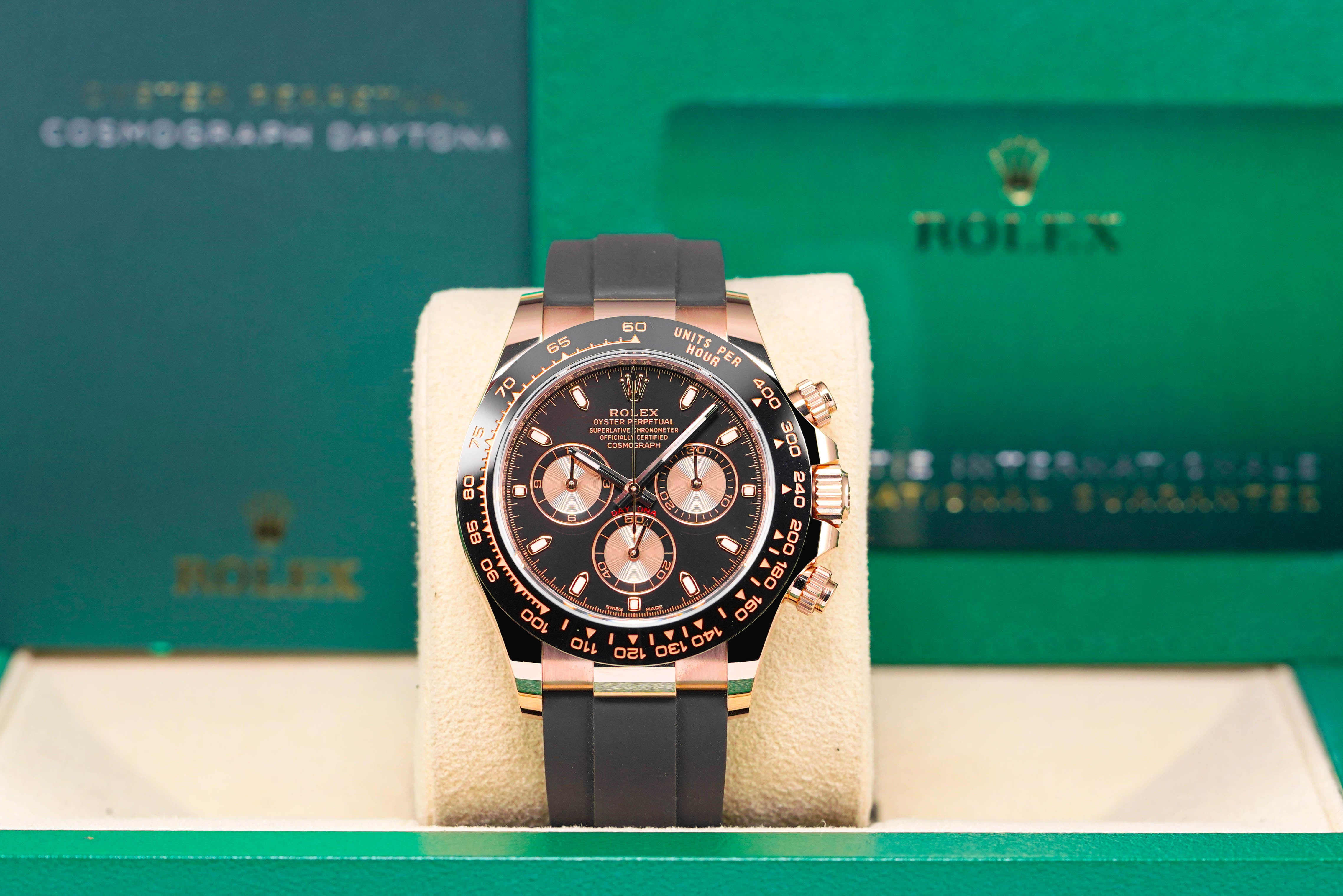 Rolex Daytona Oysterflex Rosegold Black